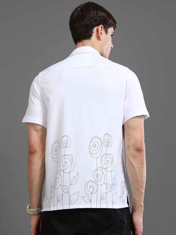 Men White Casual Shirt