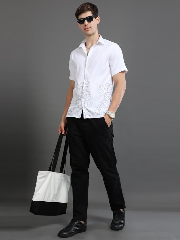 Men White Casual Shirt