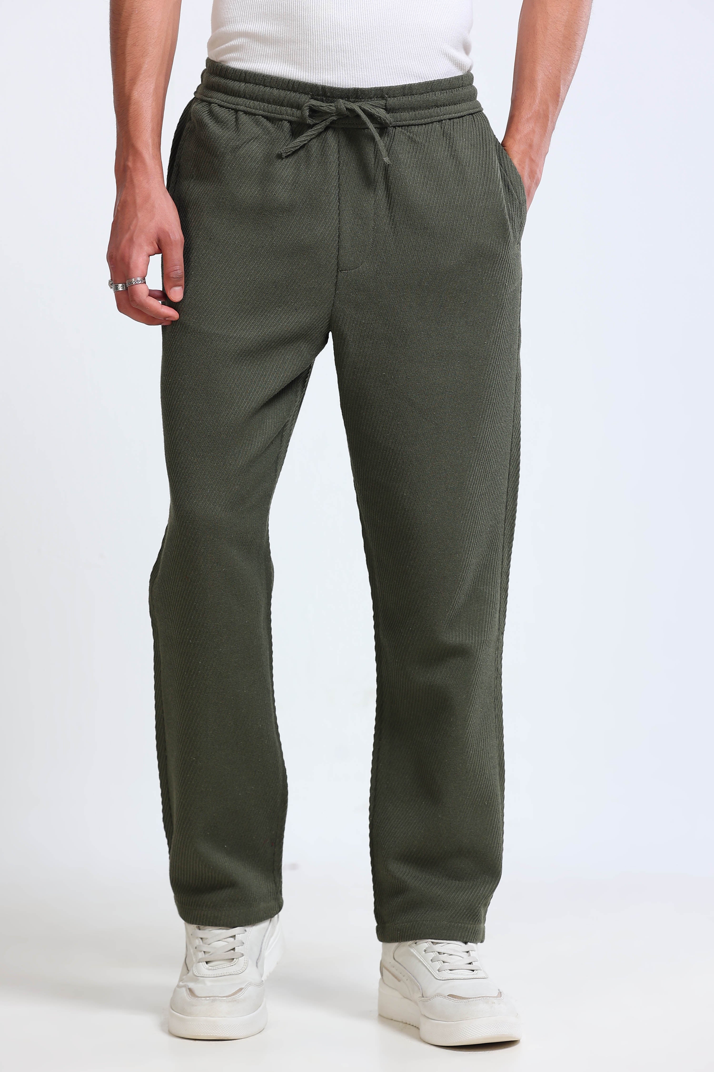Men Green Everyday Trousers
