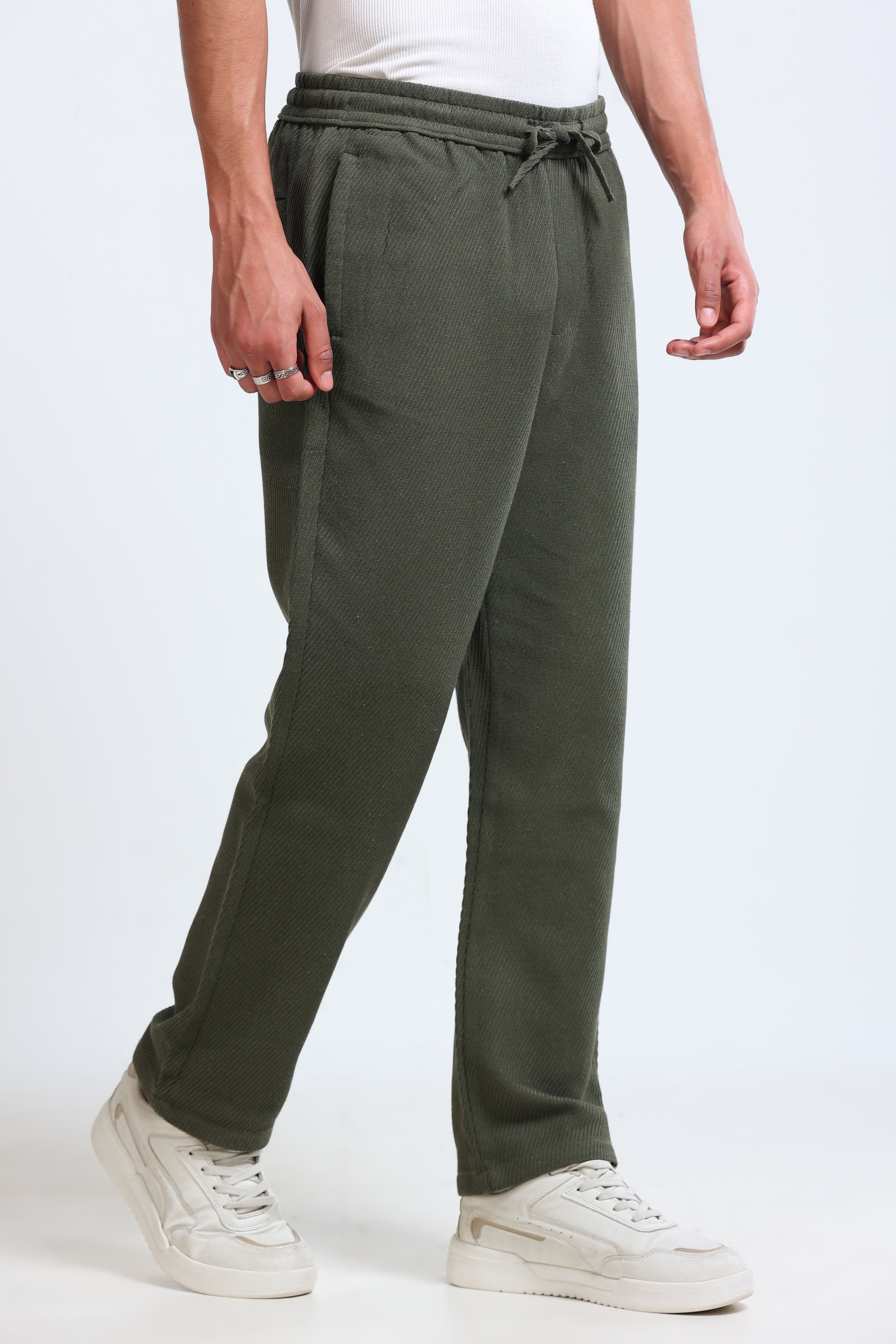 Men Green Everyday Trousers