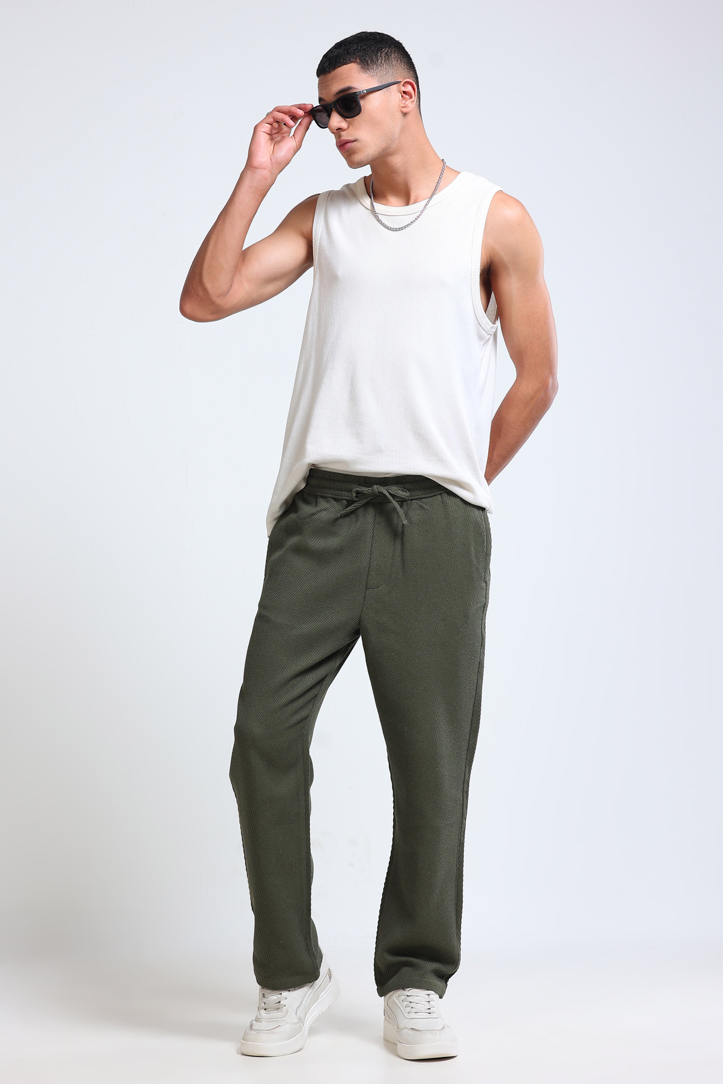 Men Green Everyday Trousers