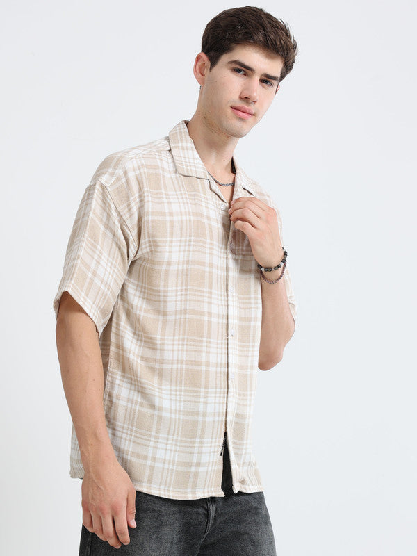 Men Khaki Casual Shirt