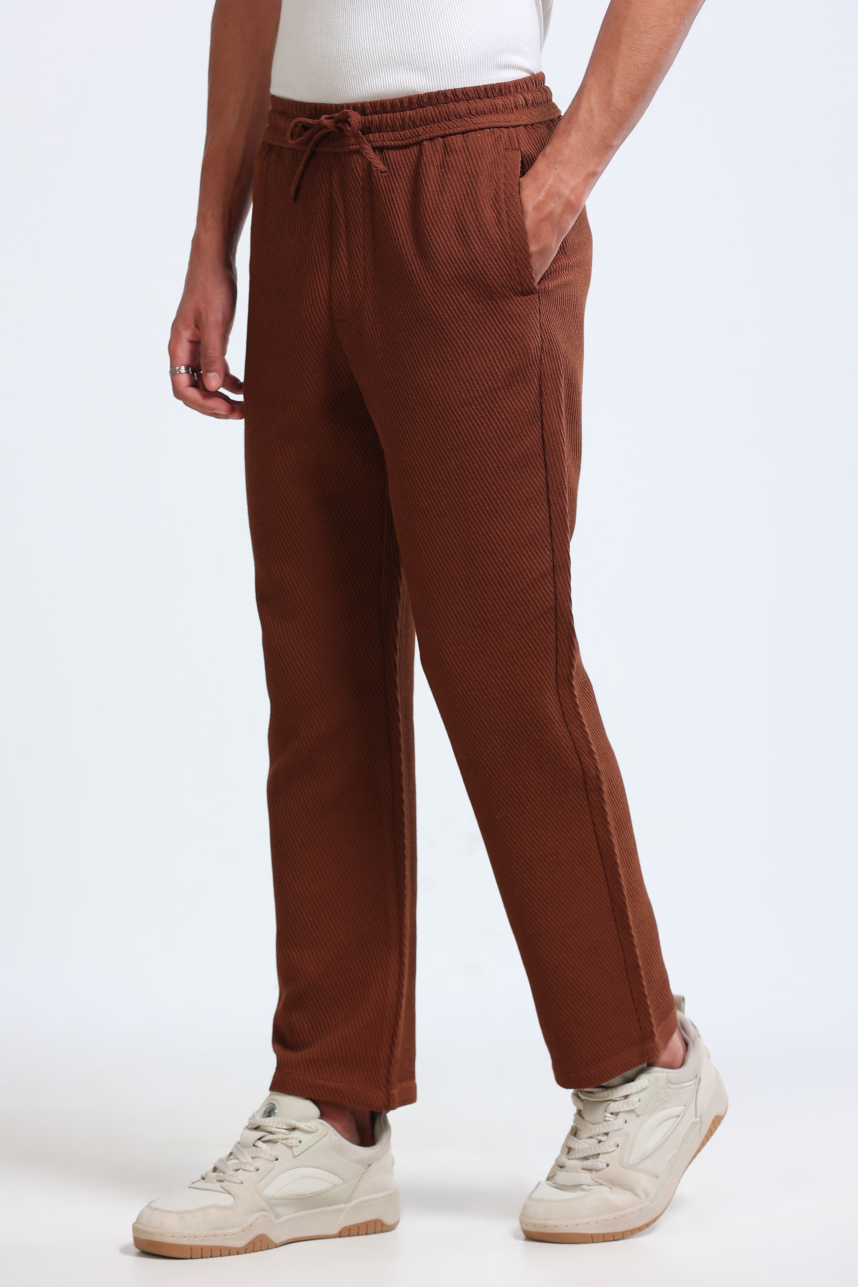 Men Brown Everyday Trousers