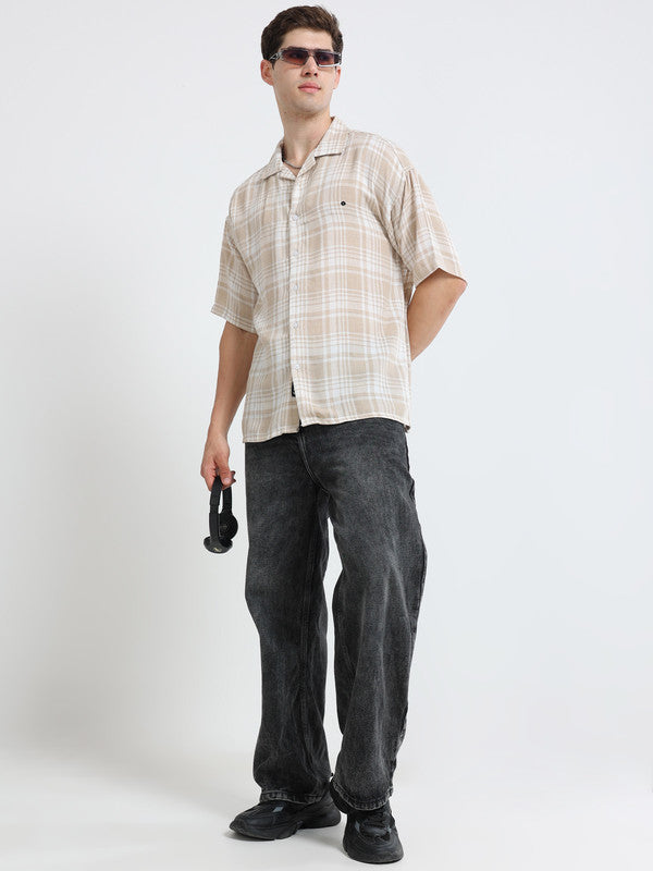 Men Khaki Casual Shirt