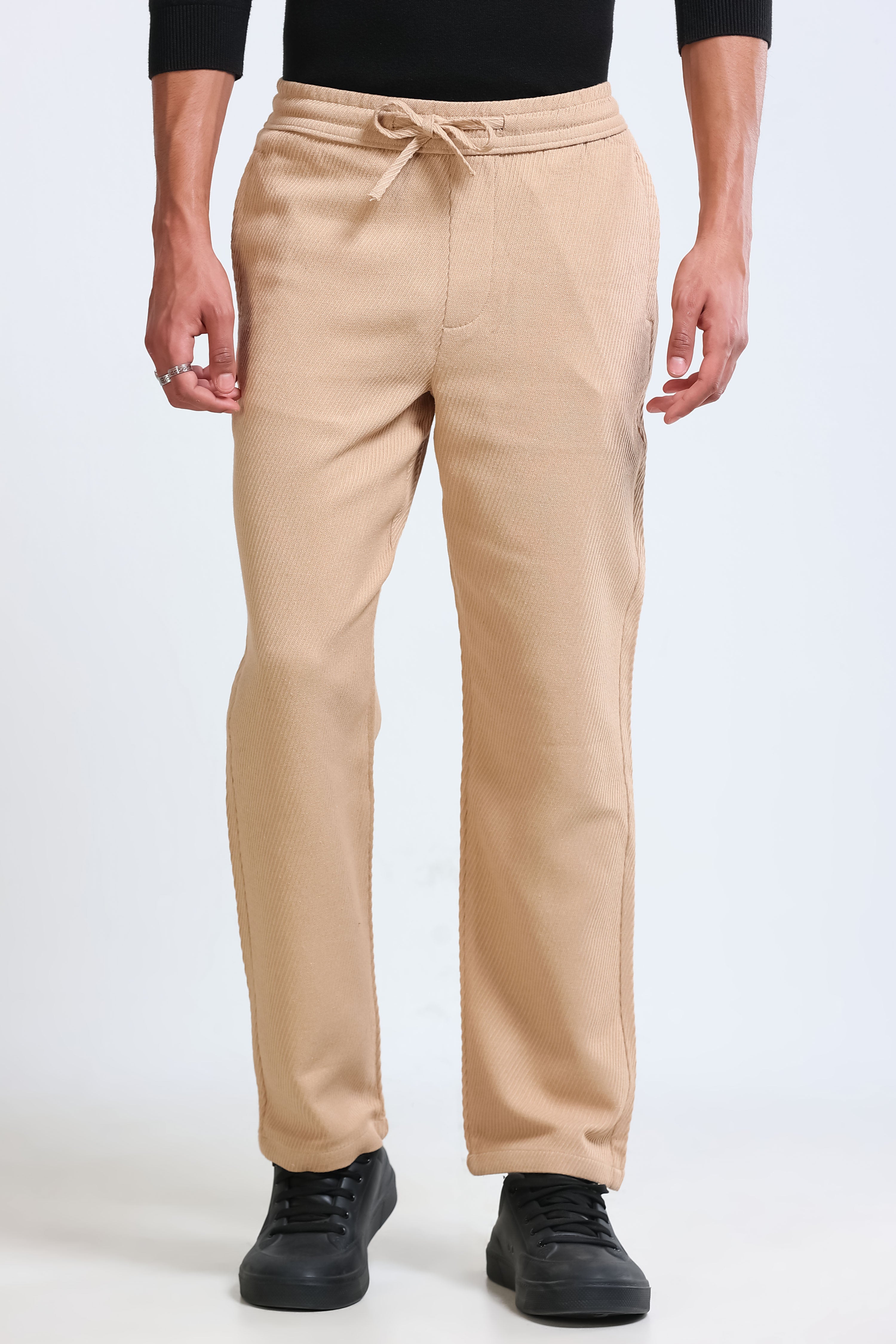 Men Beige Everyday Trousers