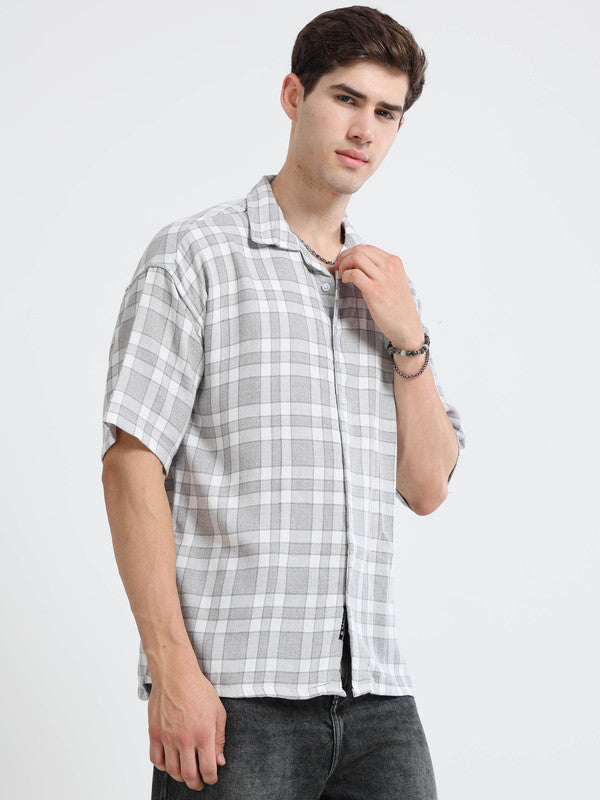 Men Grey Casual Shirt
