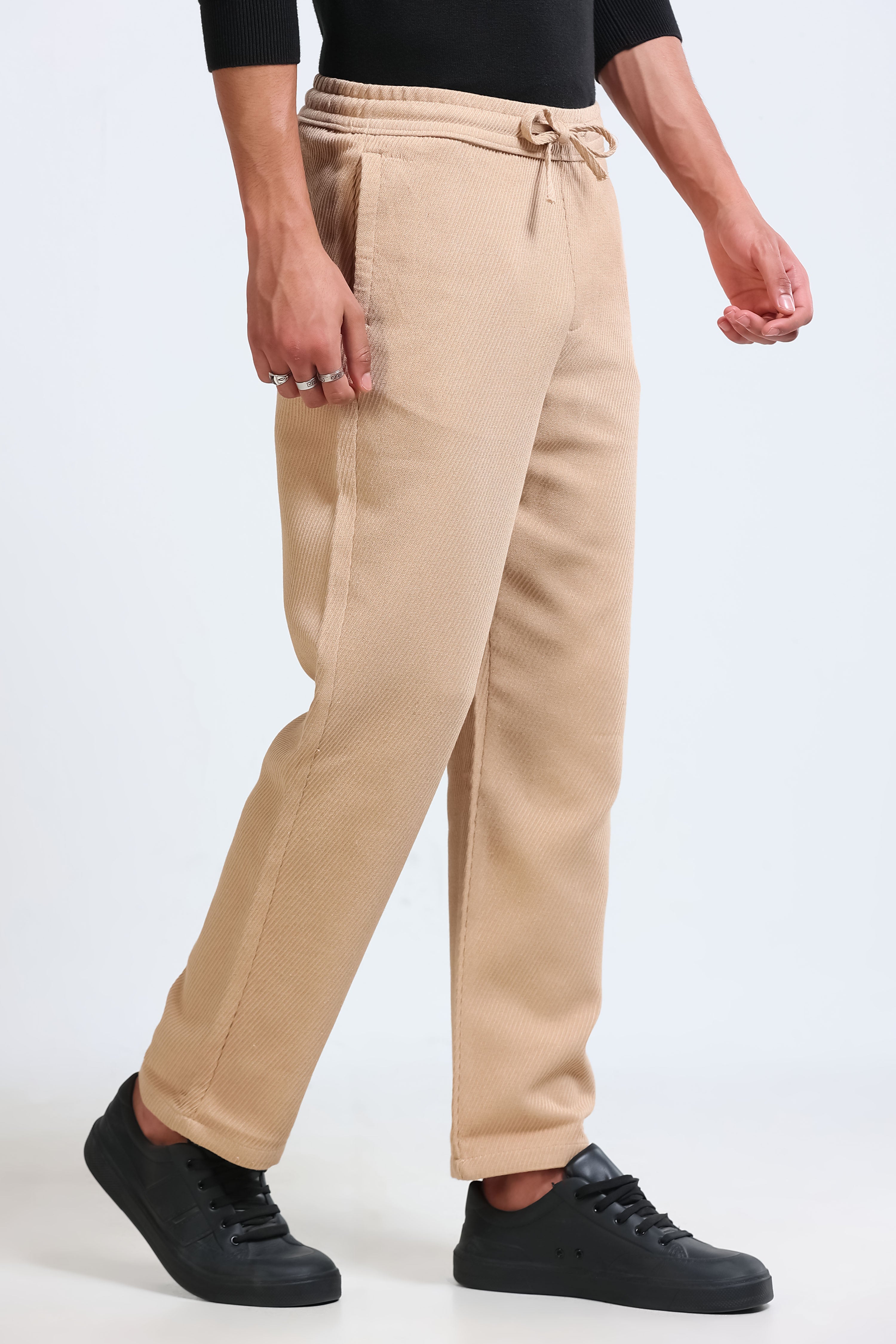 Men Beige Everyday Trousers