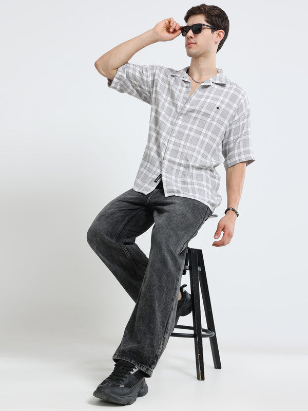 Men Grey Casual Shirt