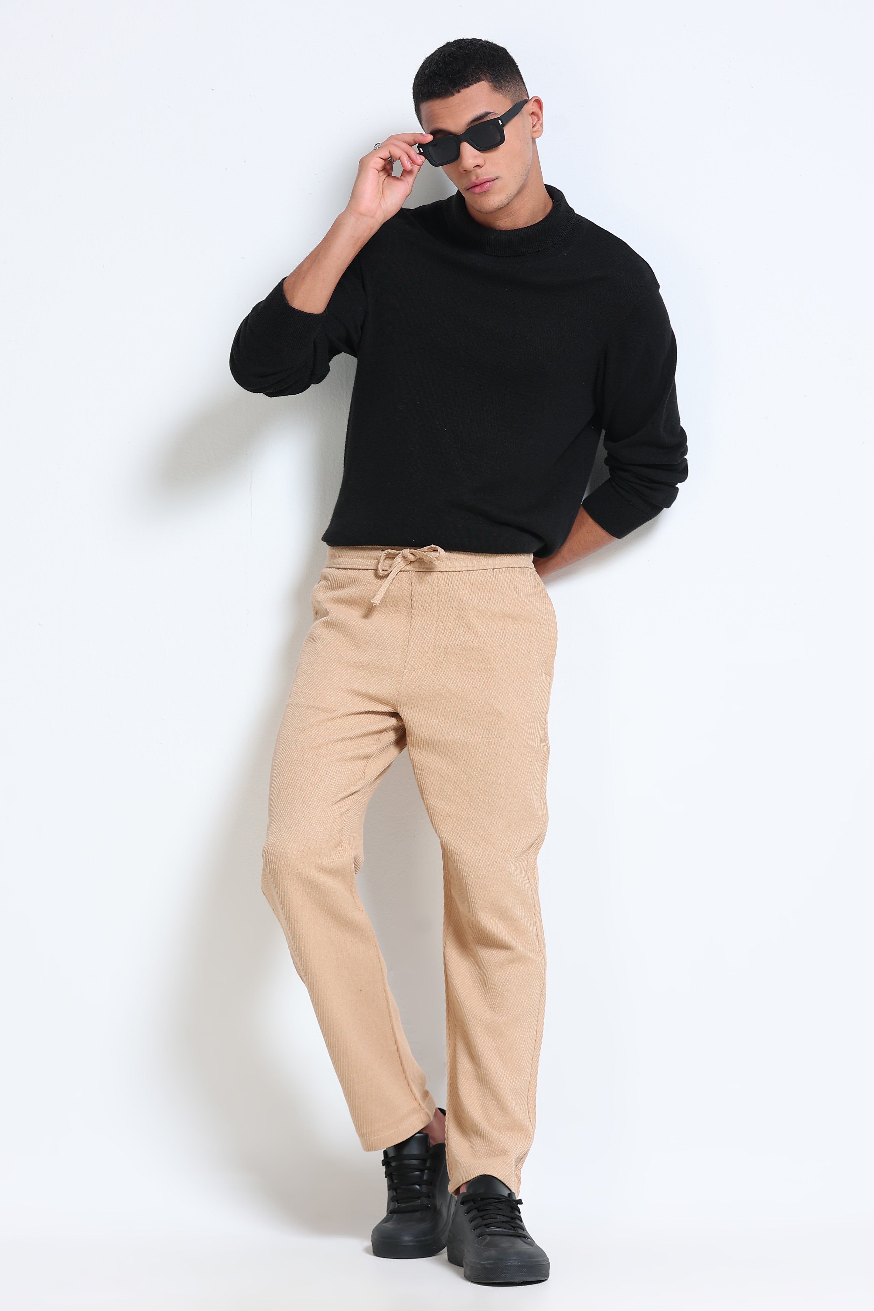 Men Beige Everyday Trousers