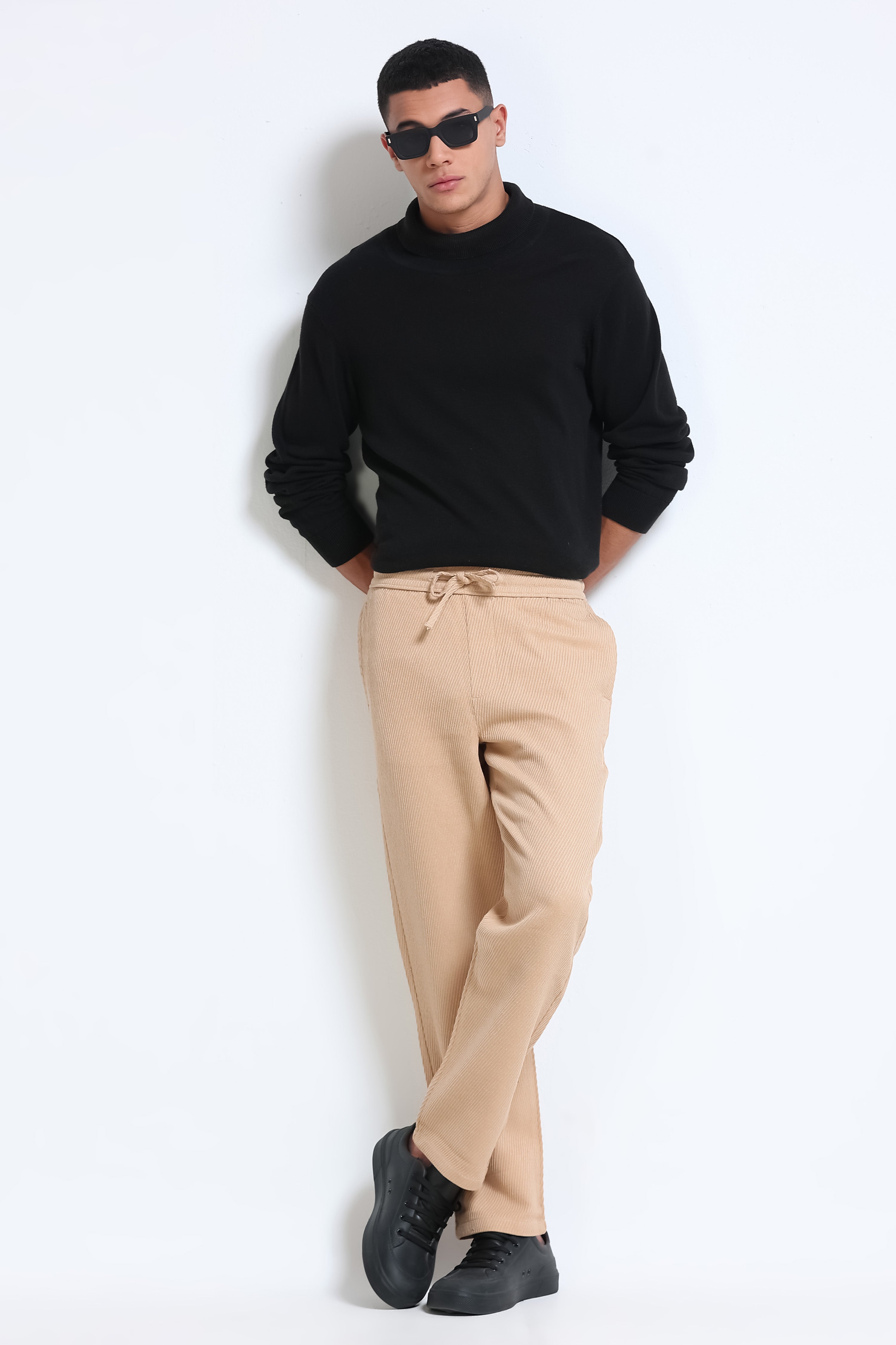 Men Beige Everyday Trousers
