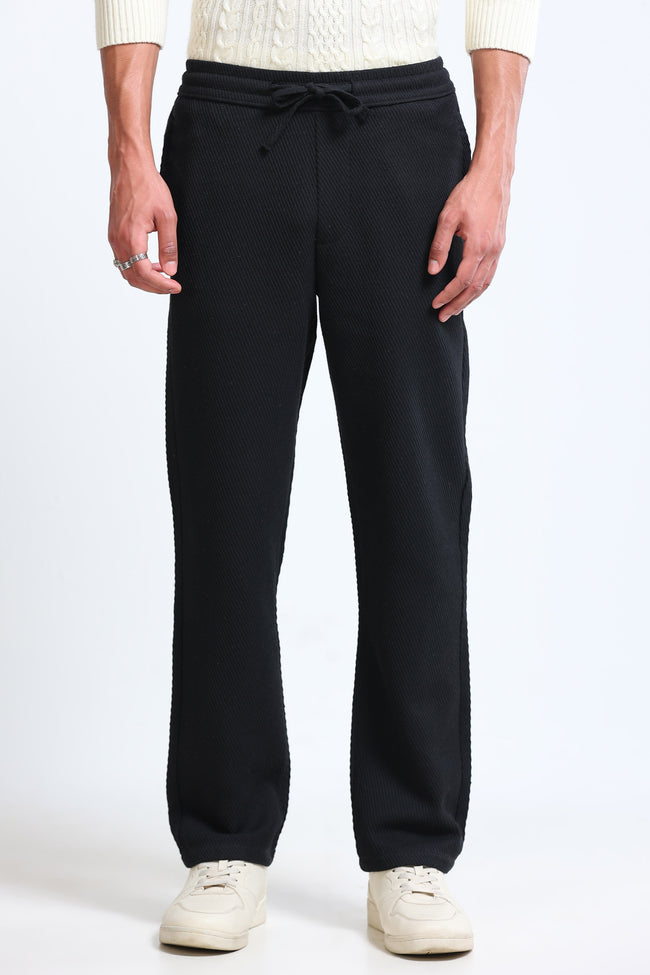 Men Black Everyday Trousers