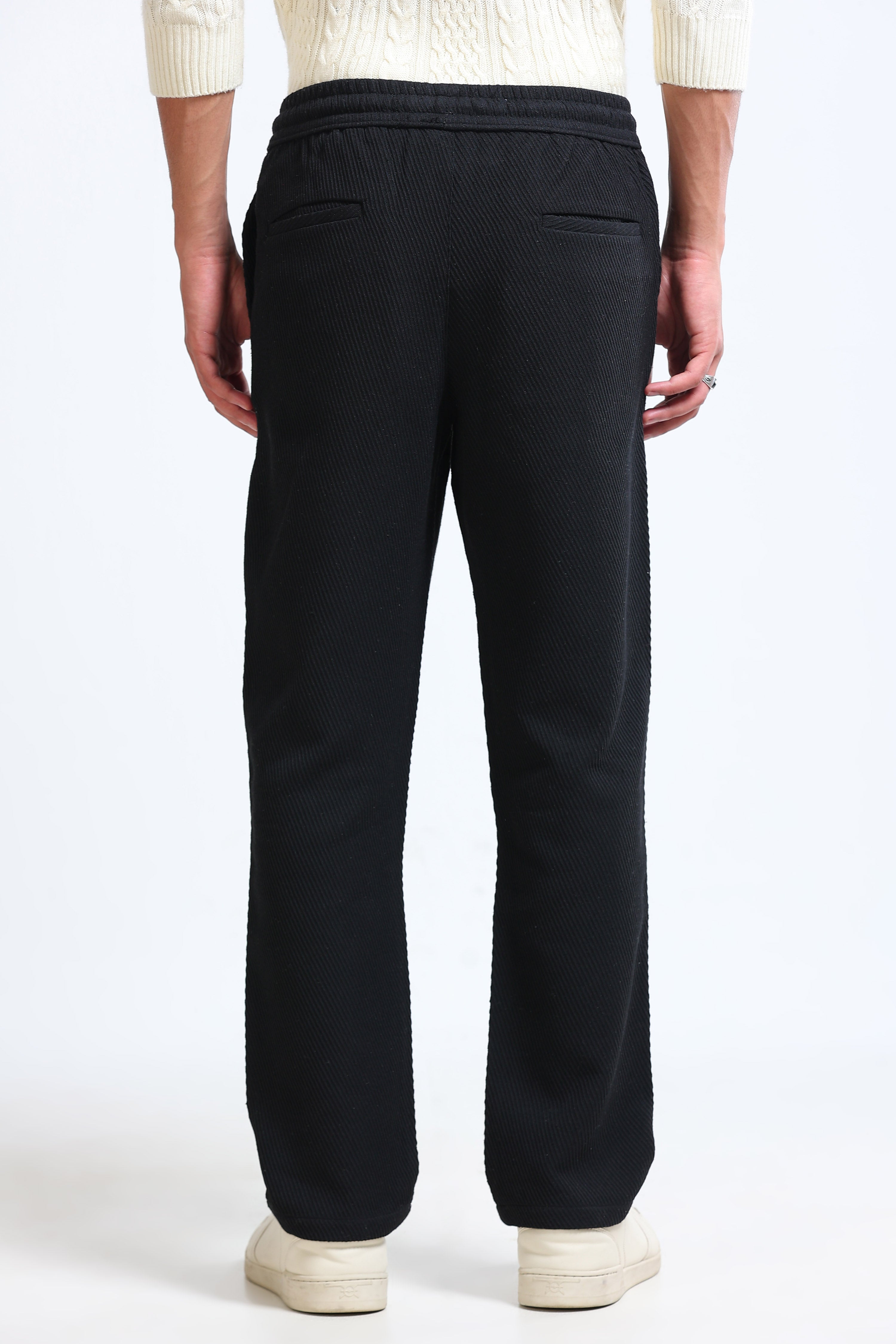 Men Black Everyday Trousers