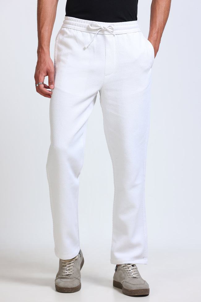 Men White Everyday Trousers