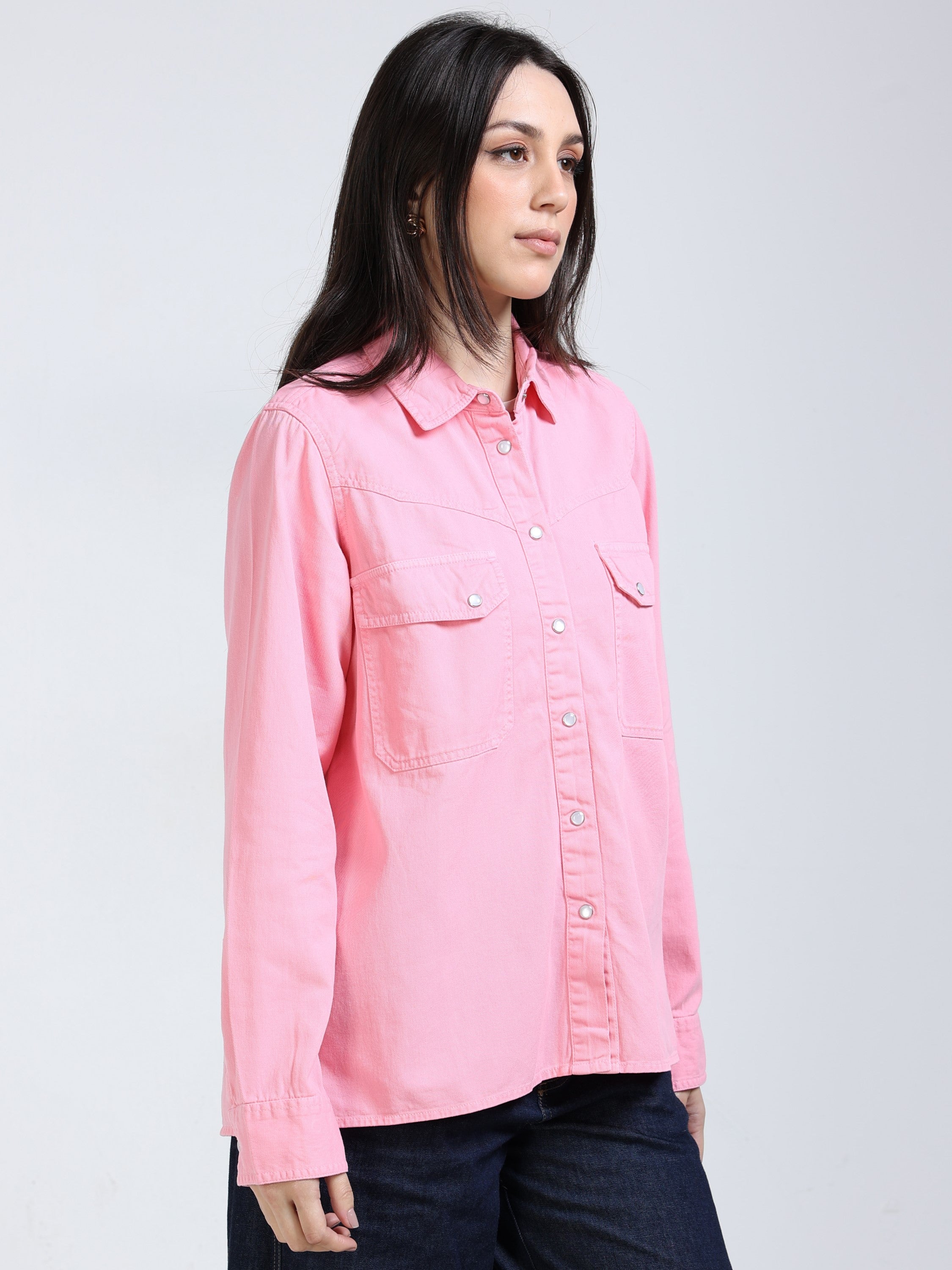 Women Coral Regular Fit Shirt