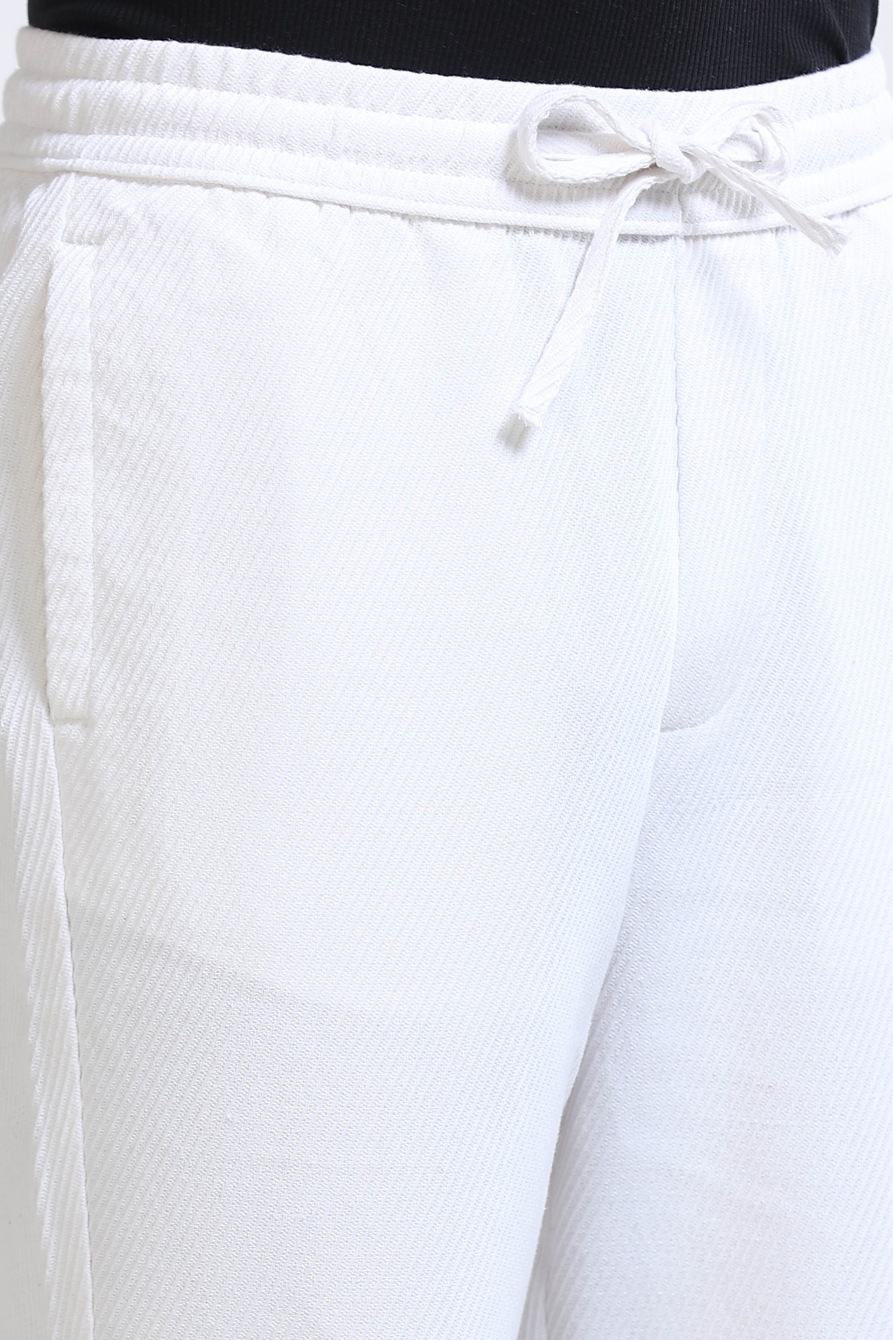 Men White Everyday Trousers