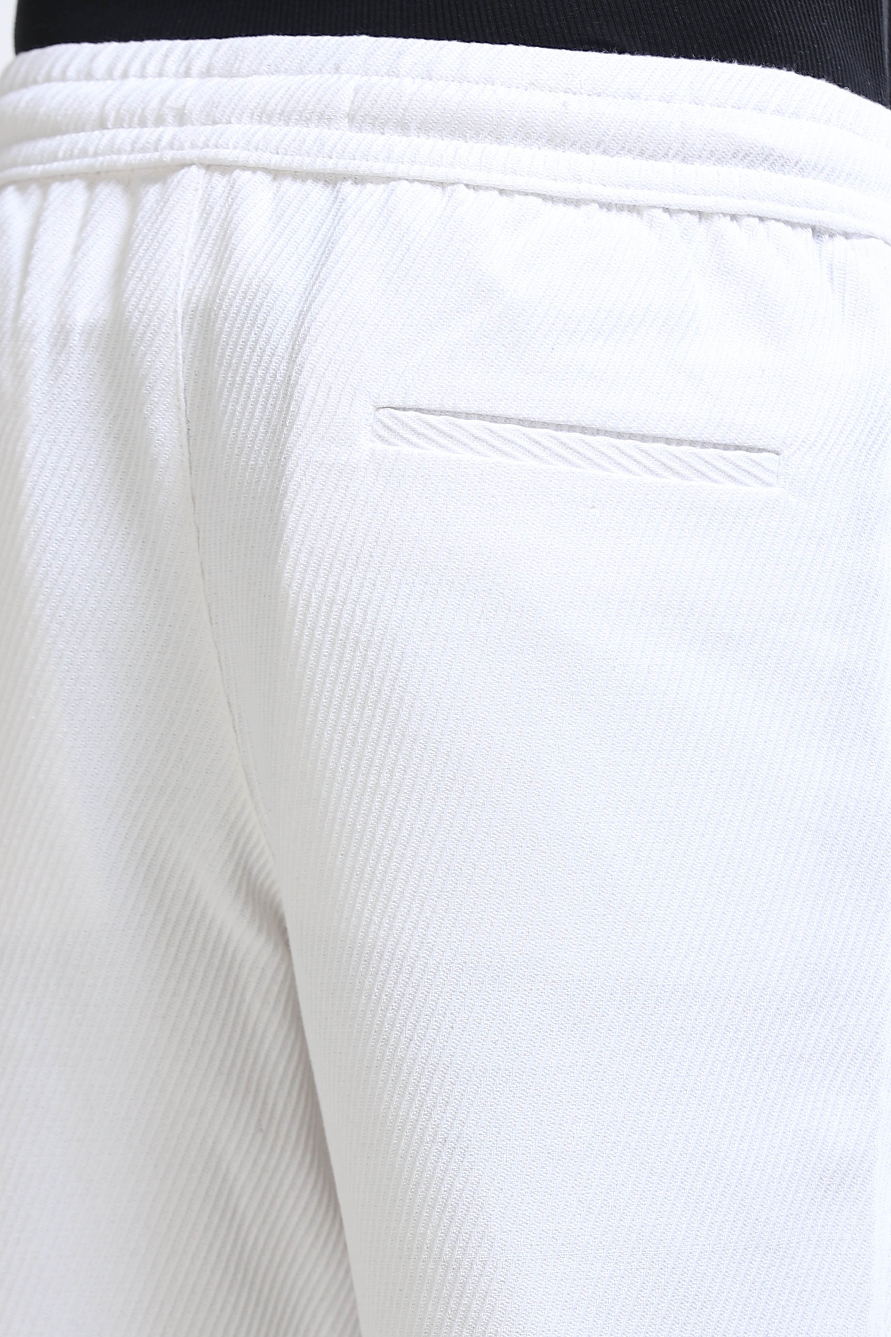 Men White Everyday Trousers