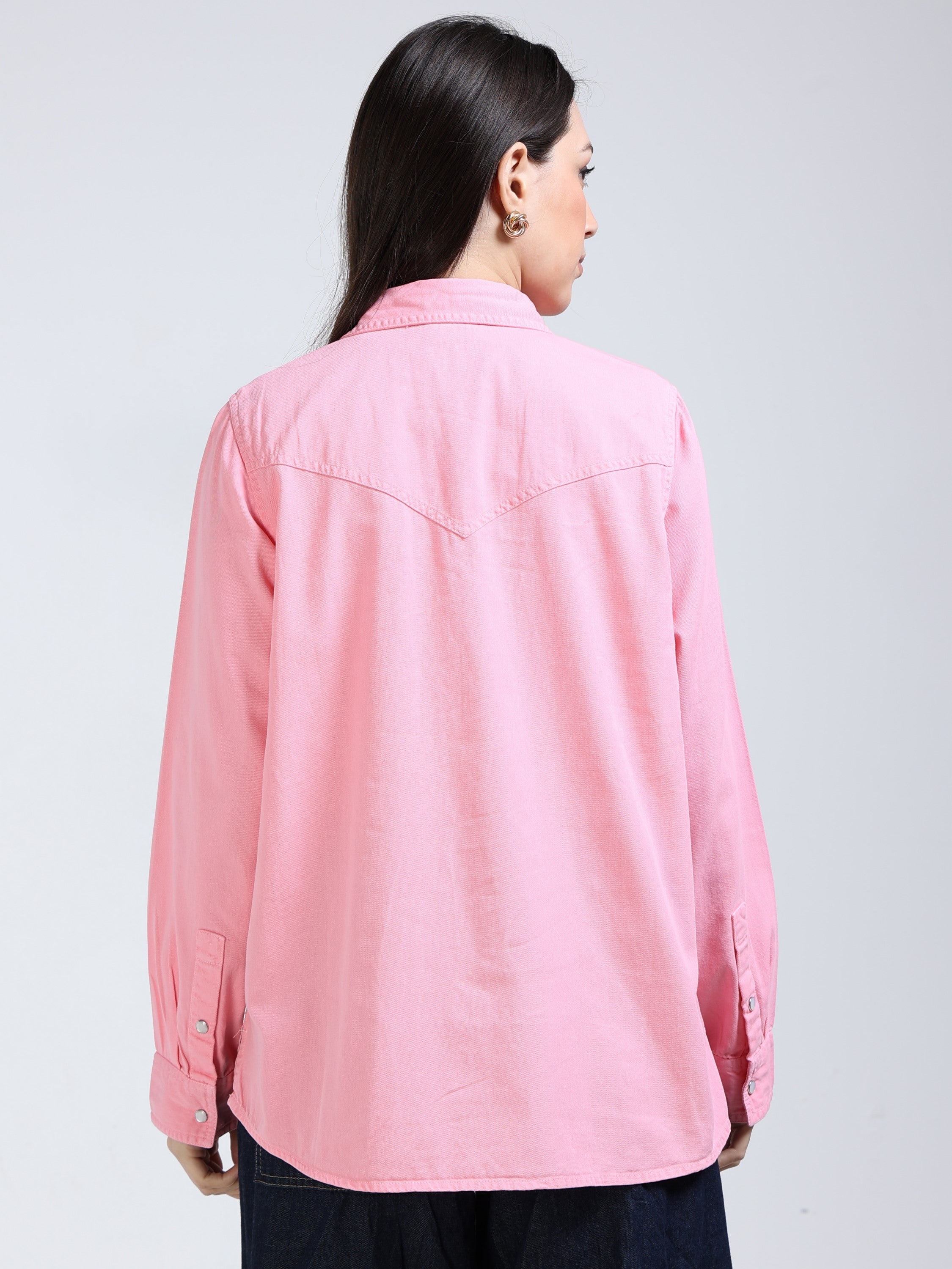 Women Coral Regular Fit Shirt