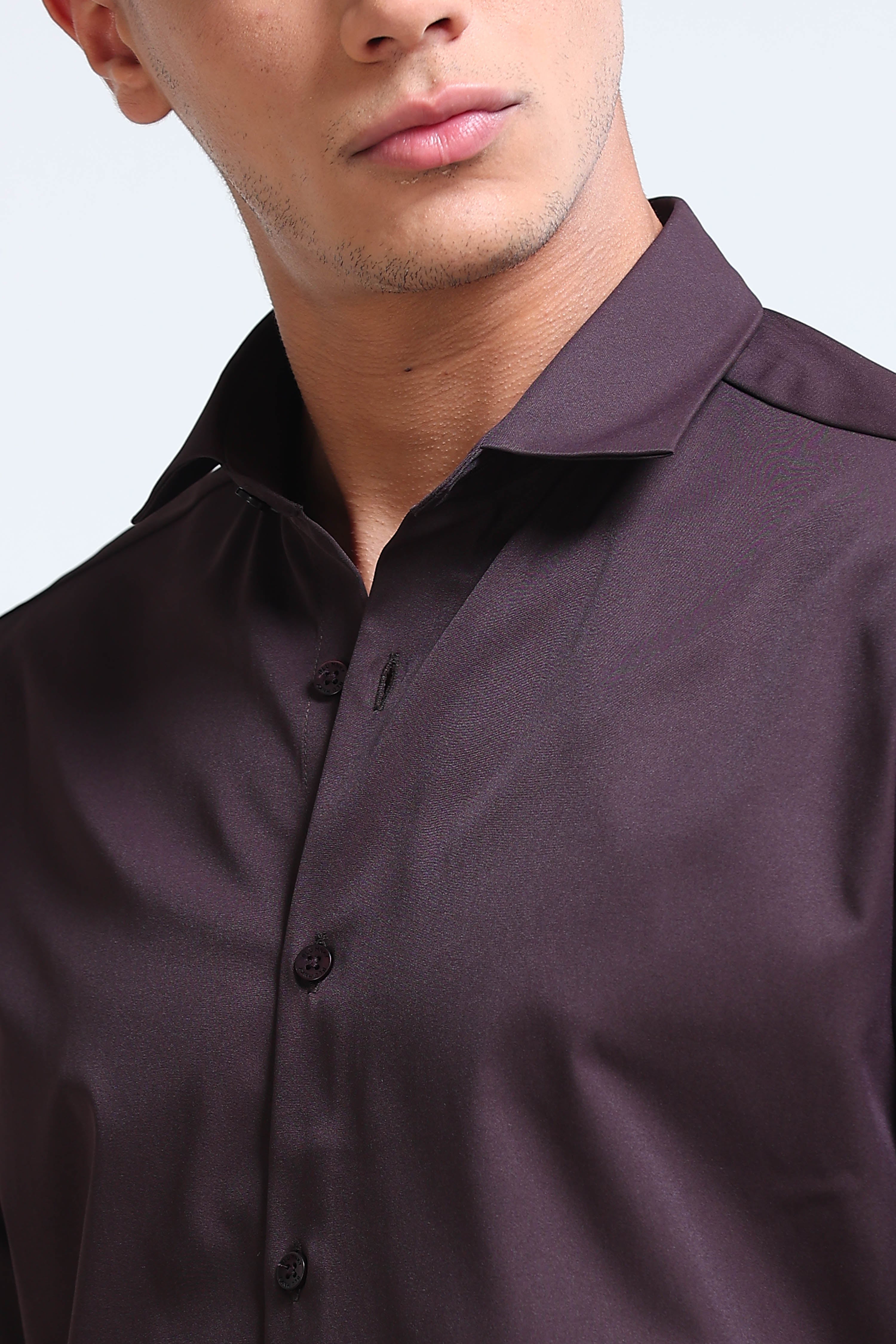 Men Brown Casual Solid Shirt