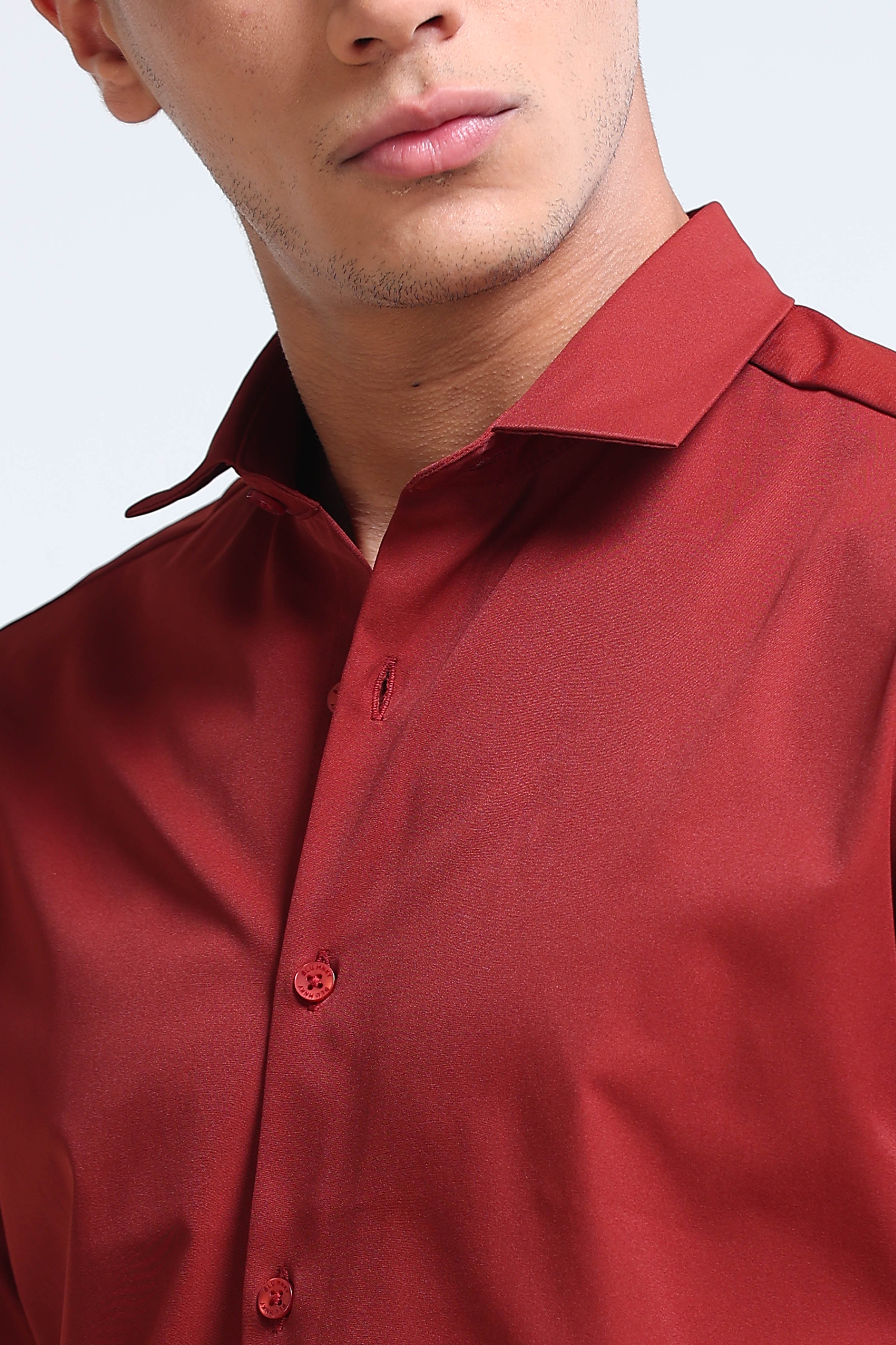 Men Brown Casual Solid Shirt