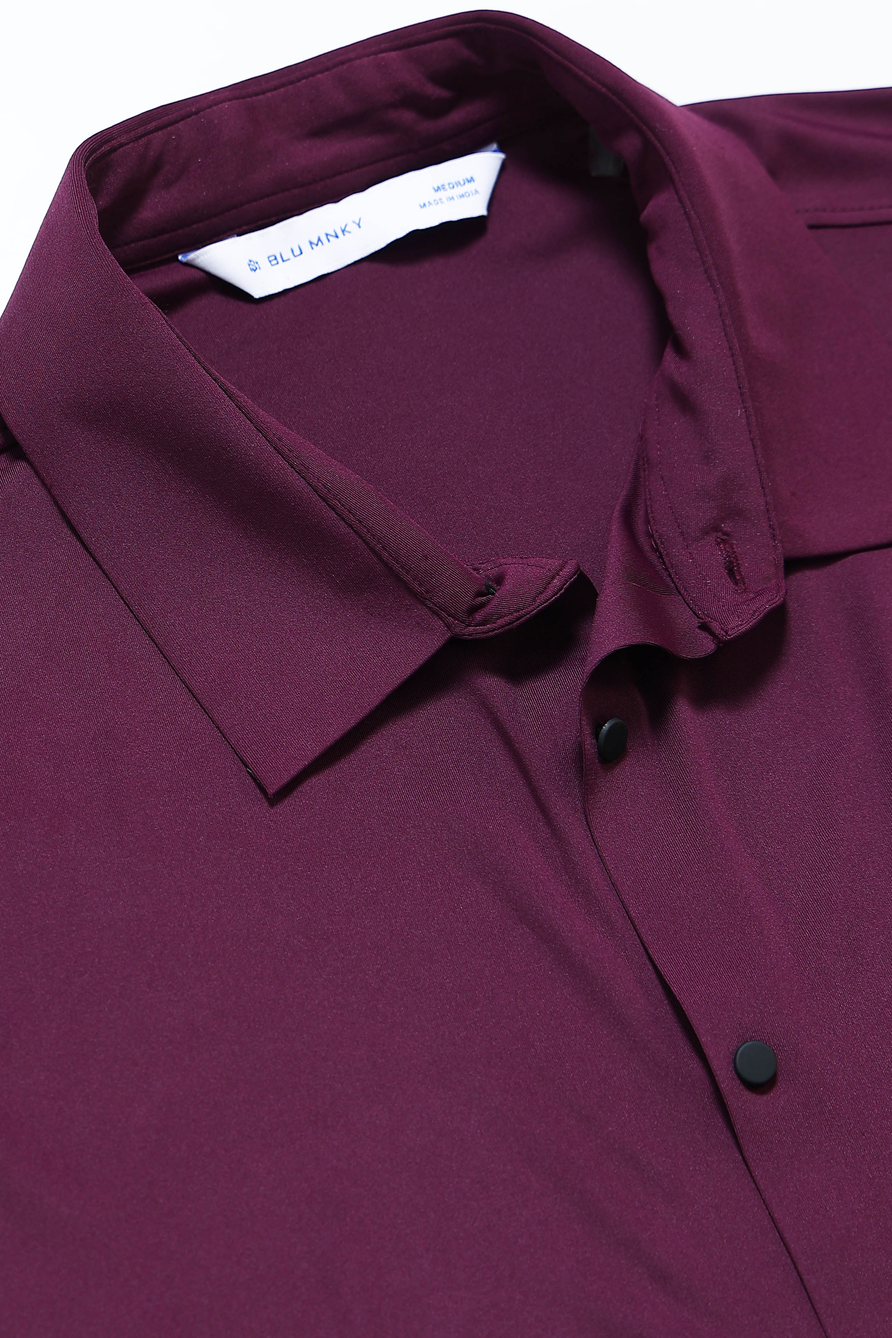 Men Purple Knitted Viscose Shirt