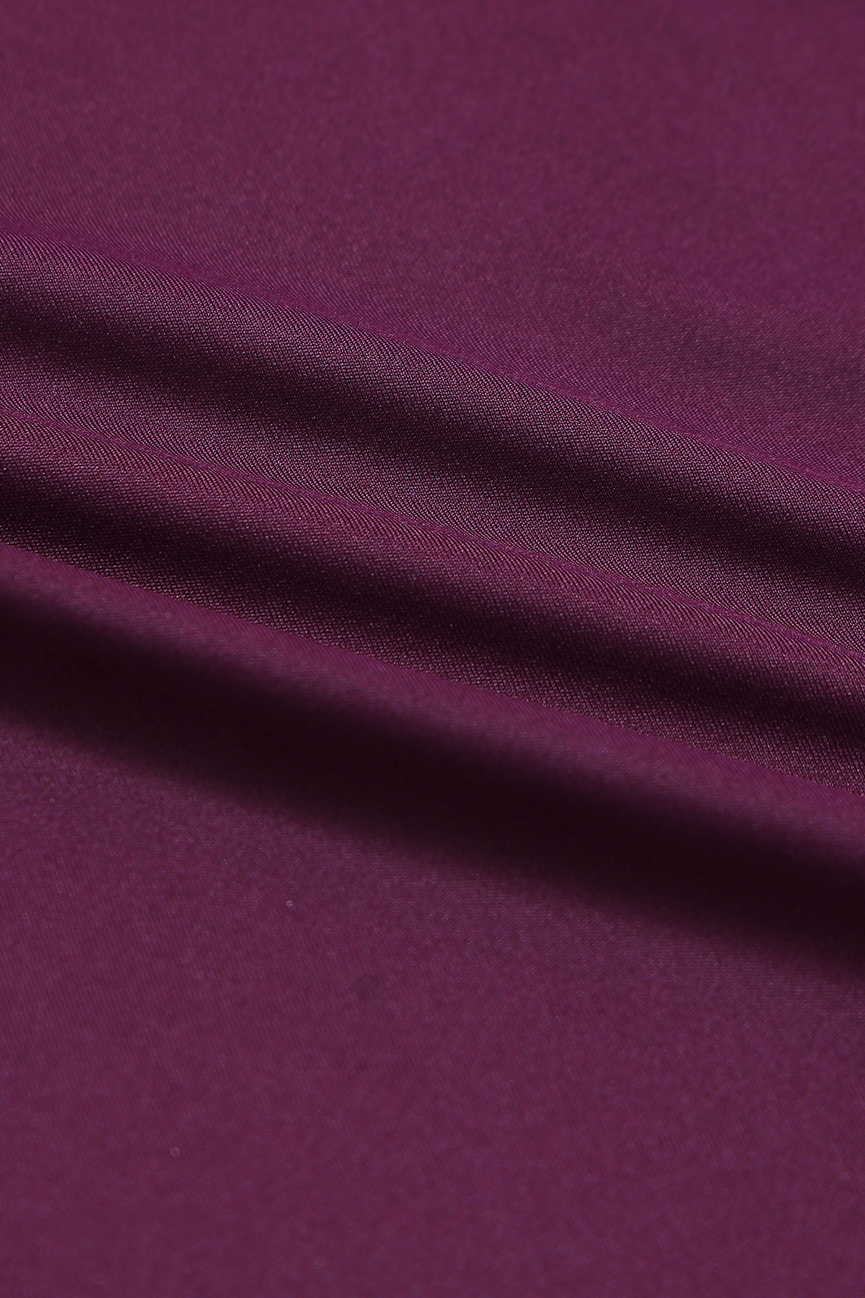 Men Purple Knitted Viscose Shirt