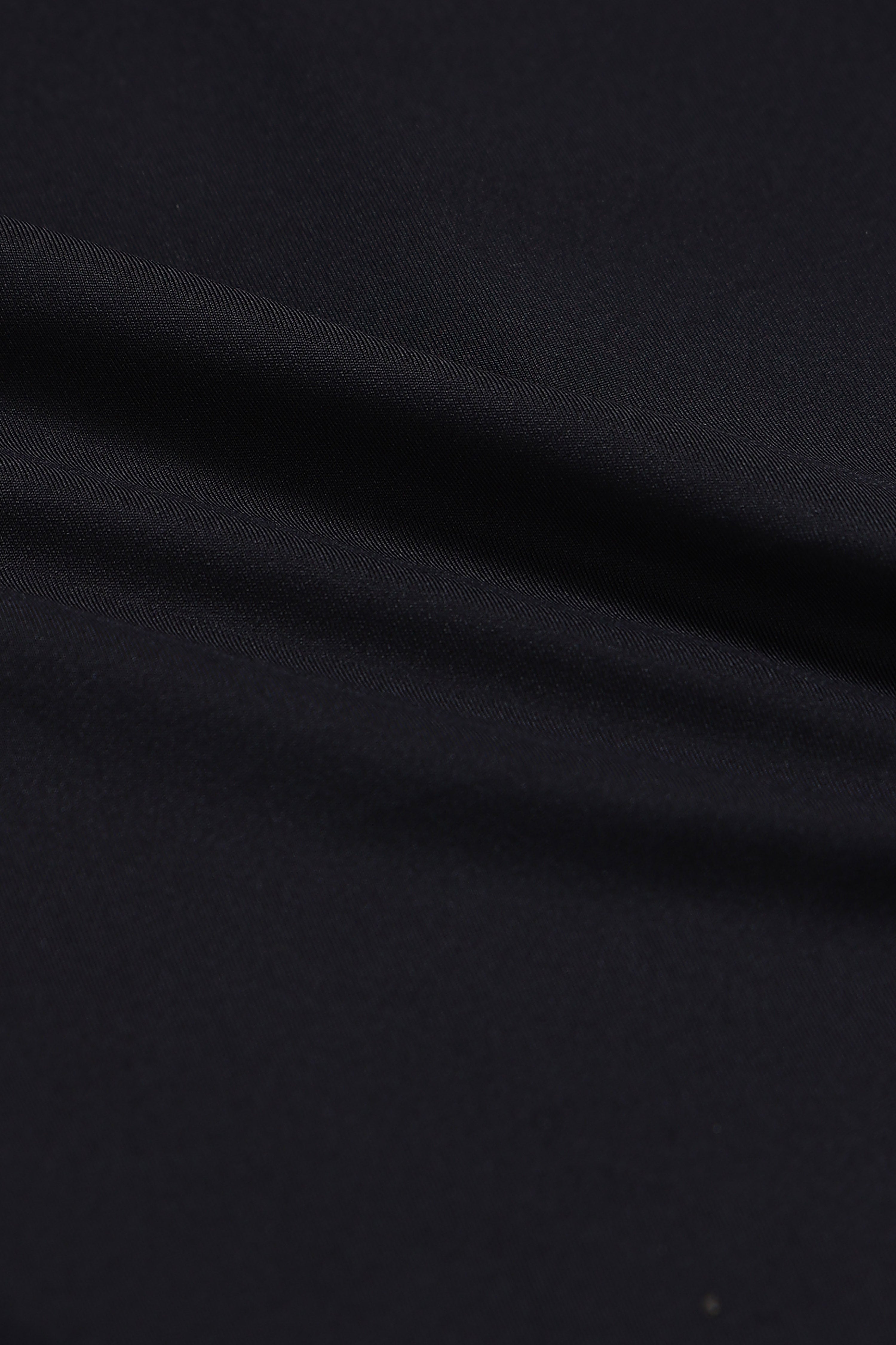 Men Black Knitted Viscose Shirt
