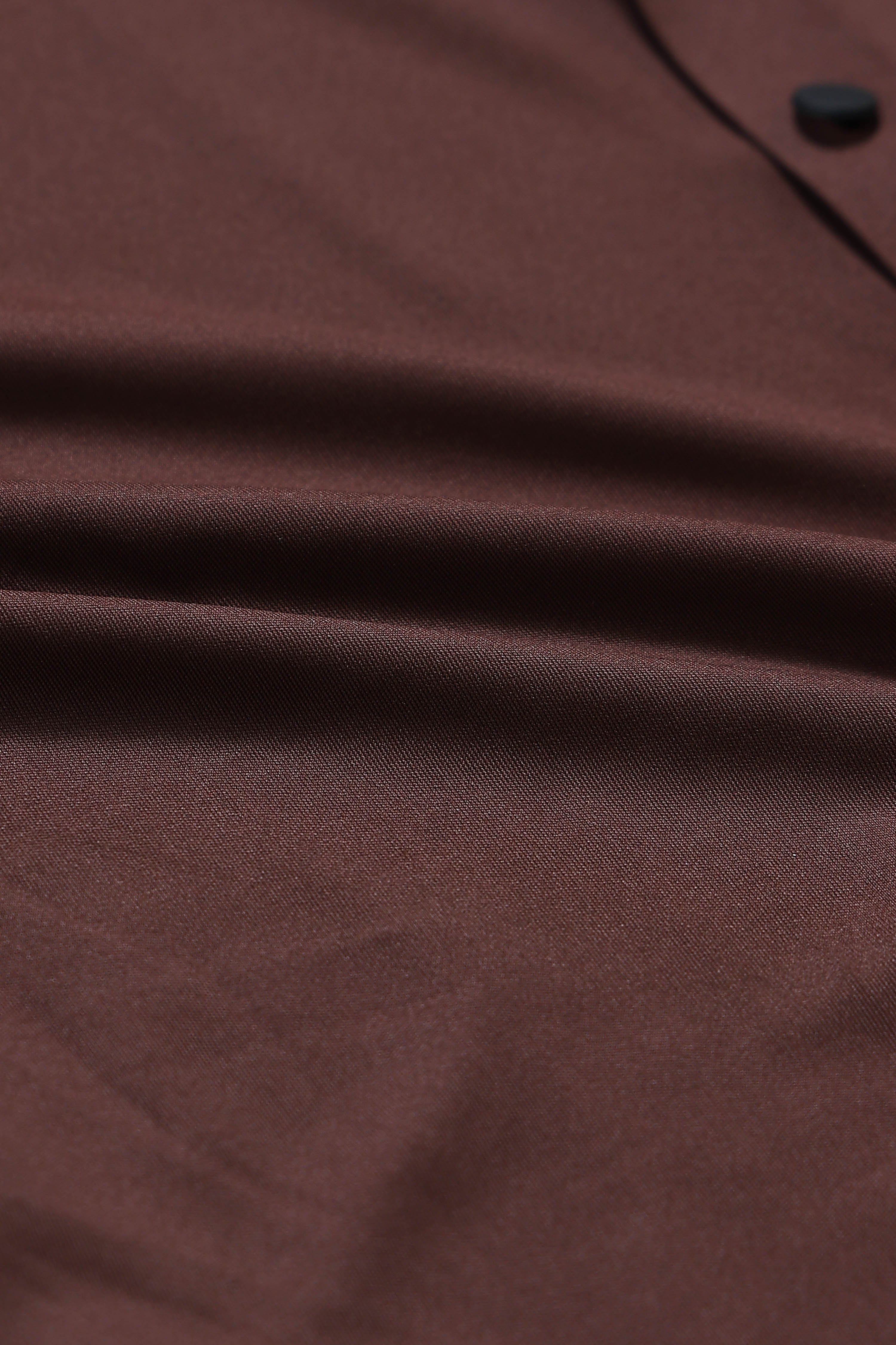 Men Brown Knitted Viscose Shirt