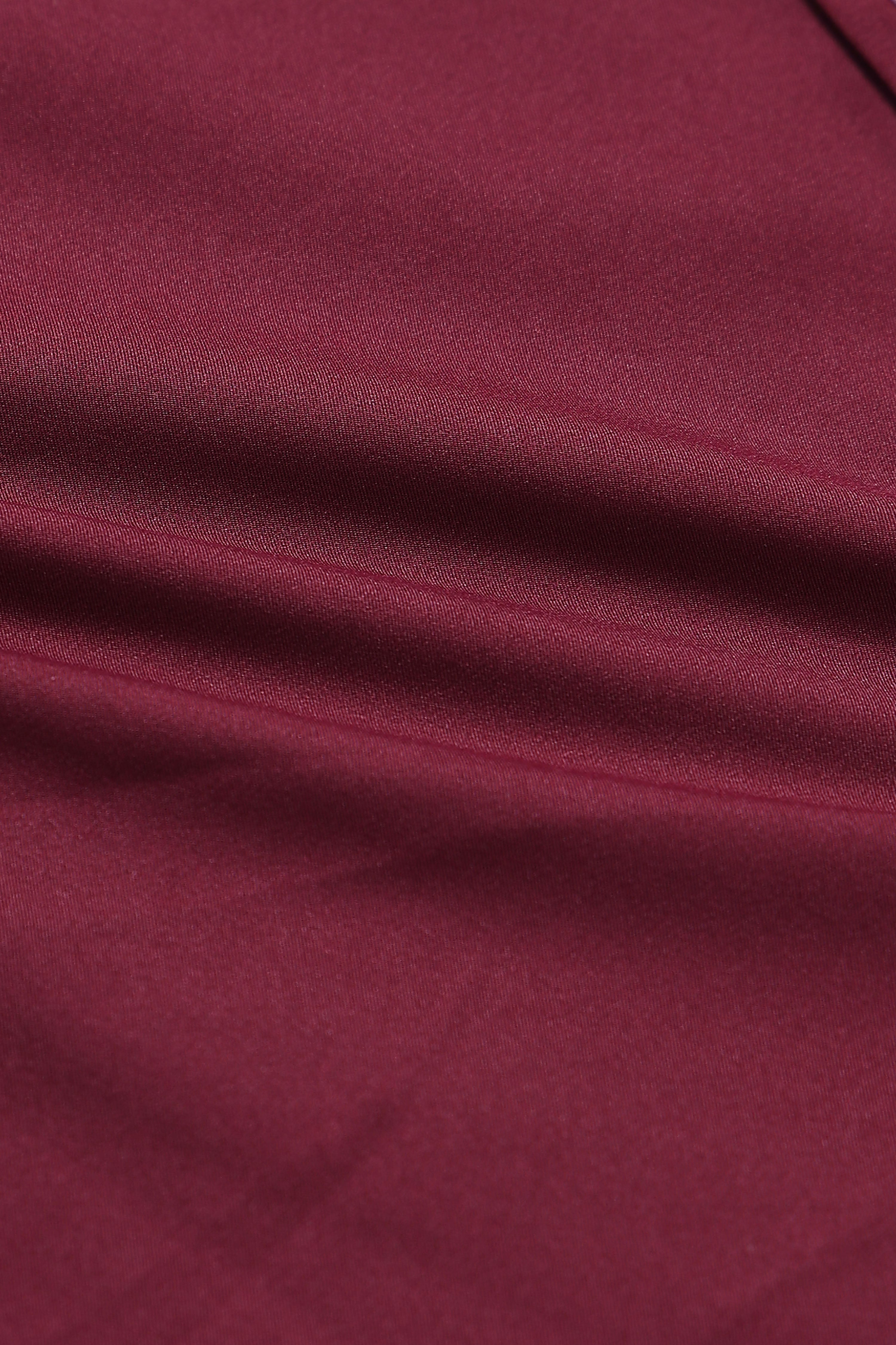 Men Maroon Casual Solid Shirt