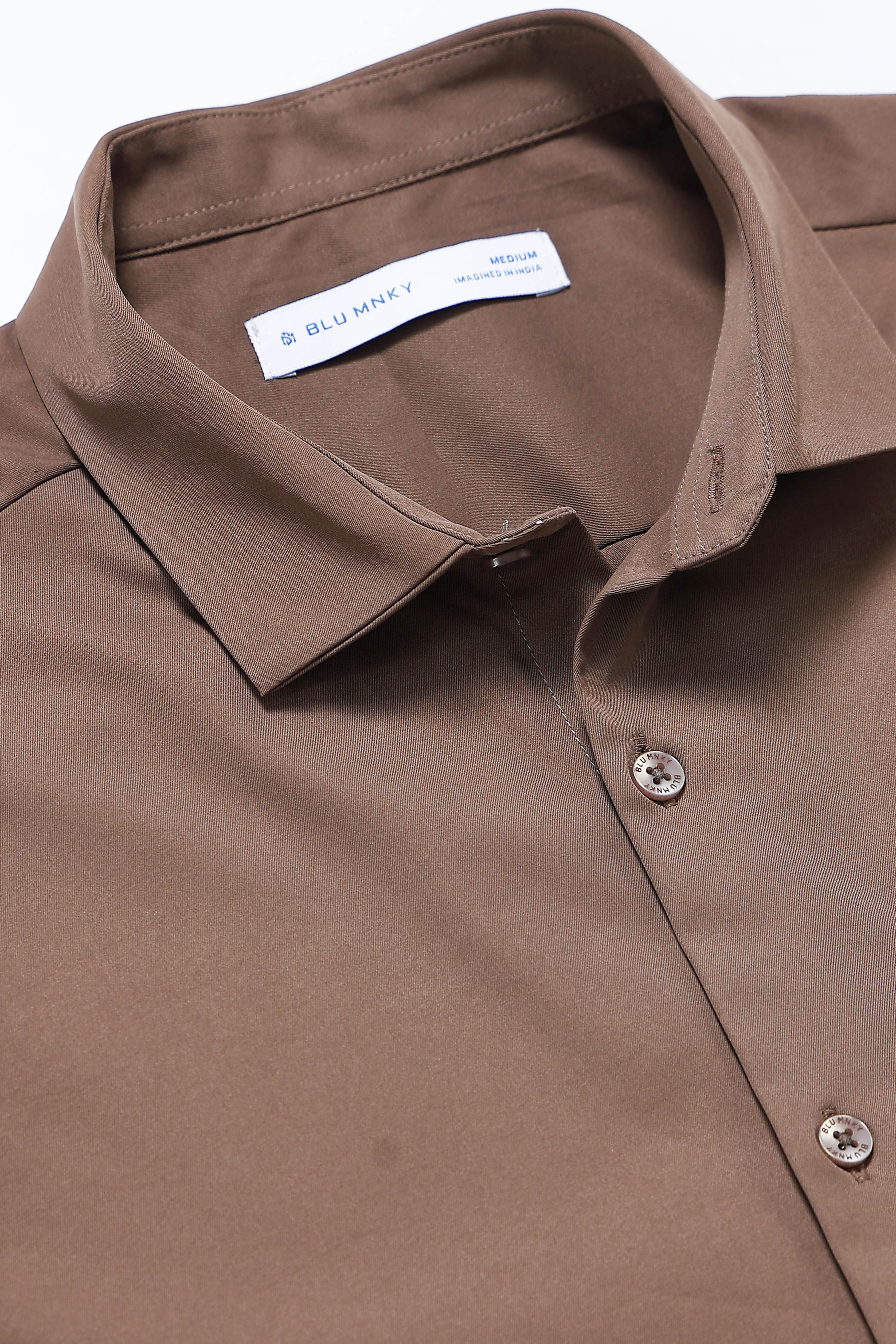 Men Brown Casual Solid Shirt