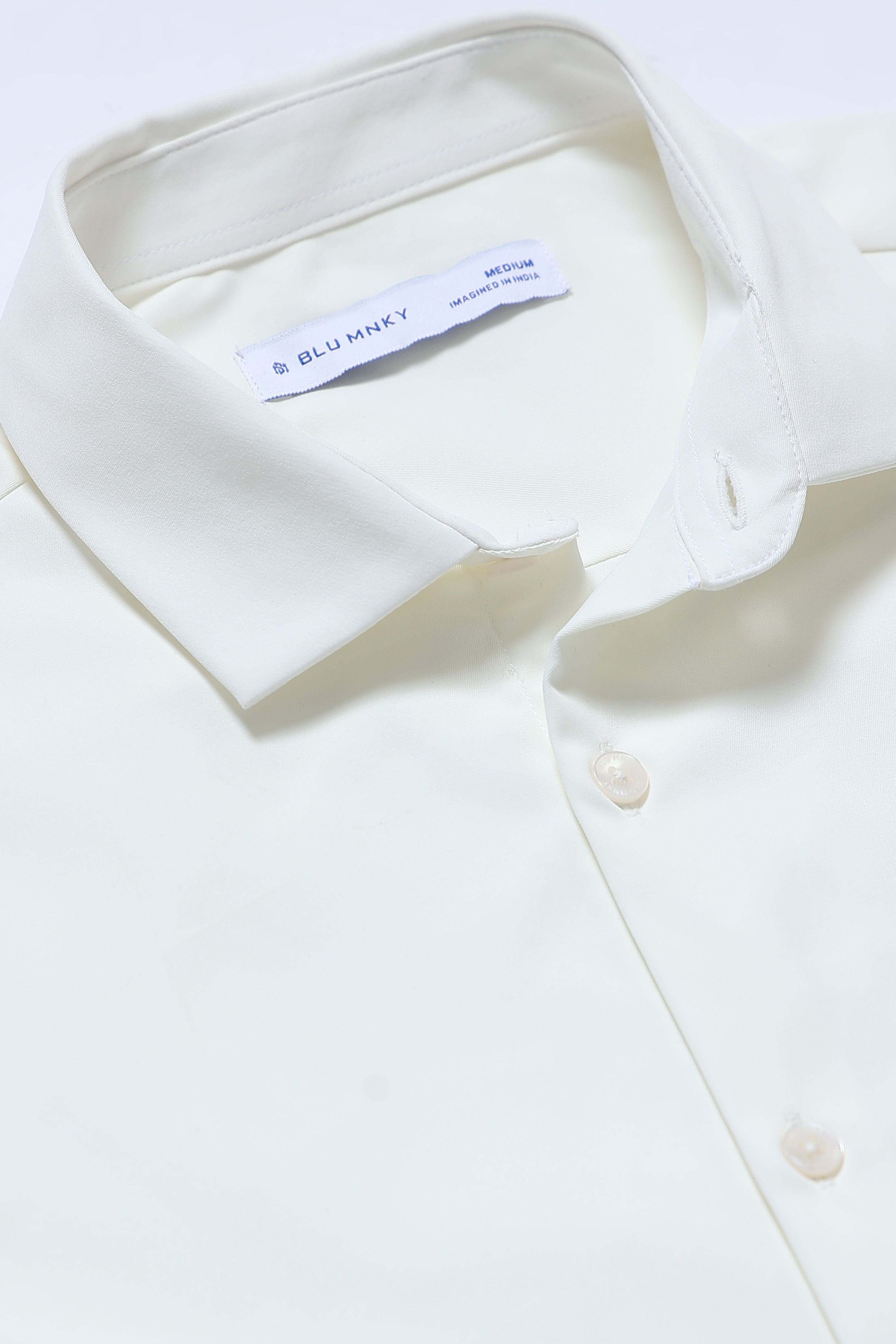 Men White Casual Solid Shirt