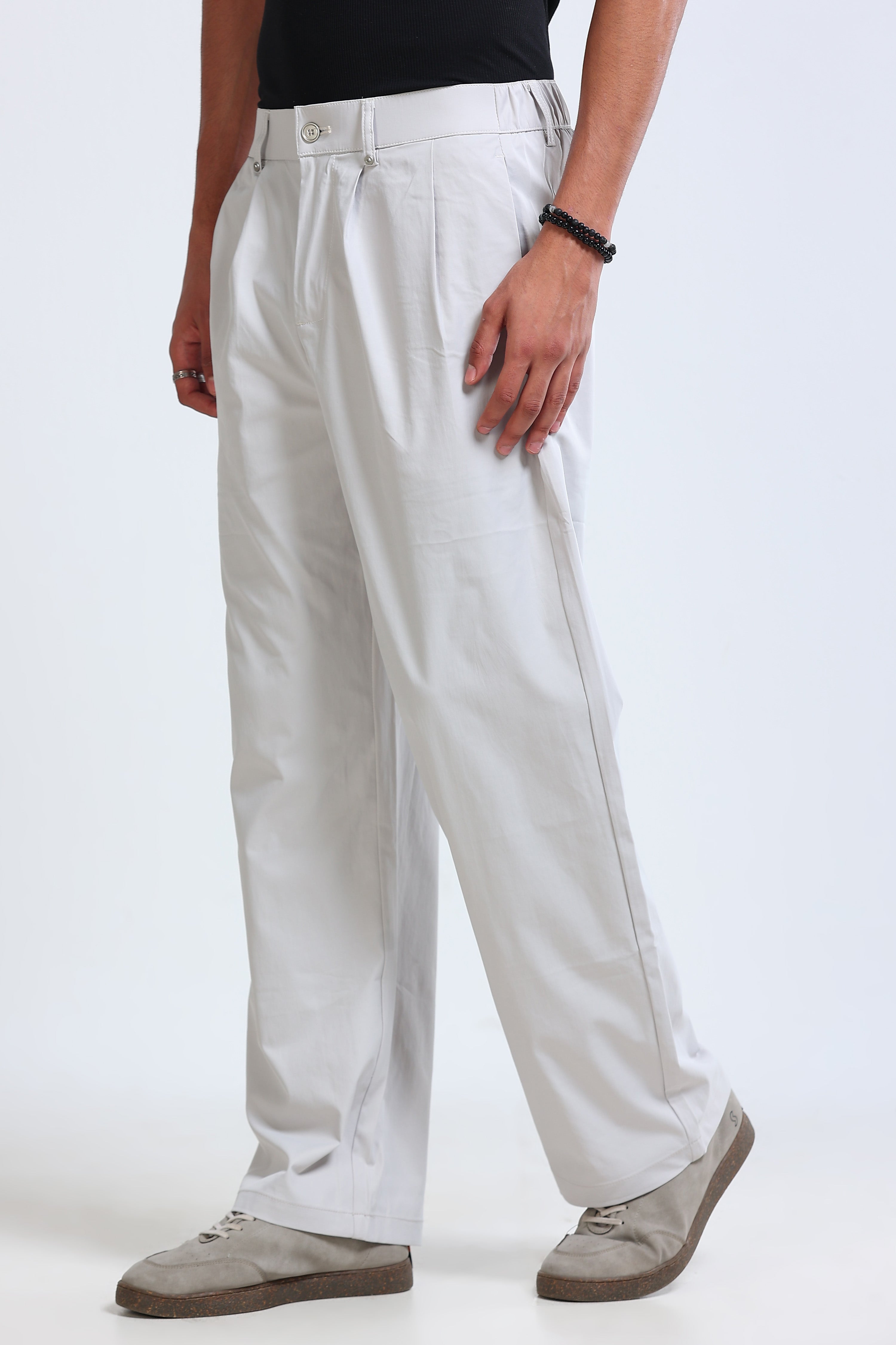 Men Off White Casual Pants