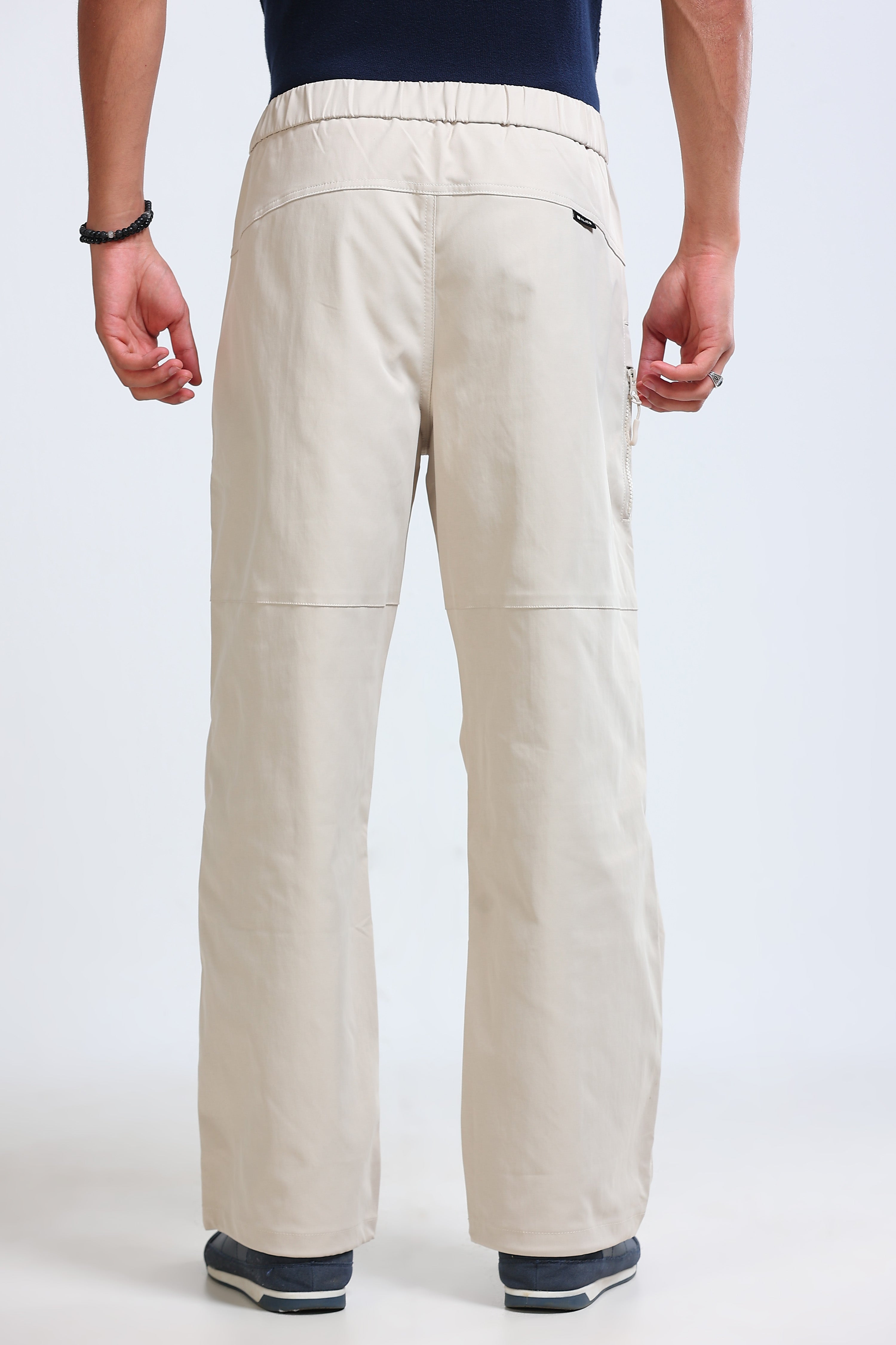 Men Beige Cargo Pants