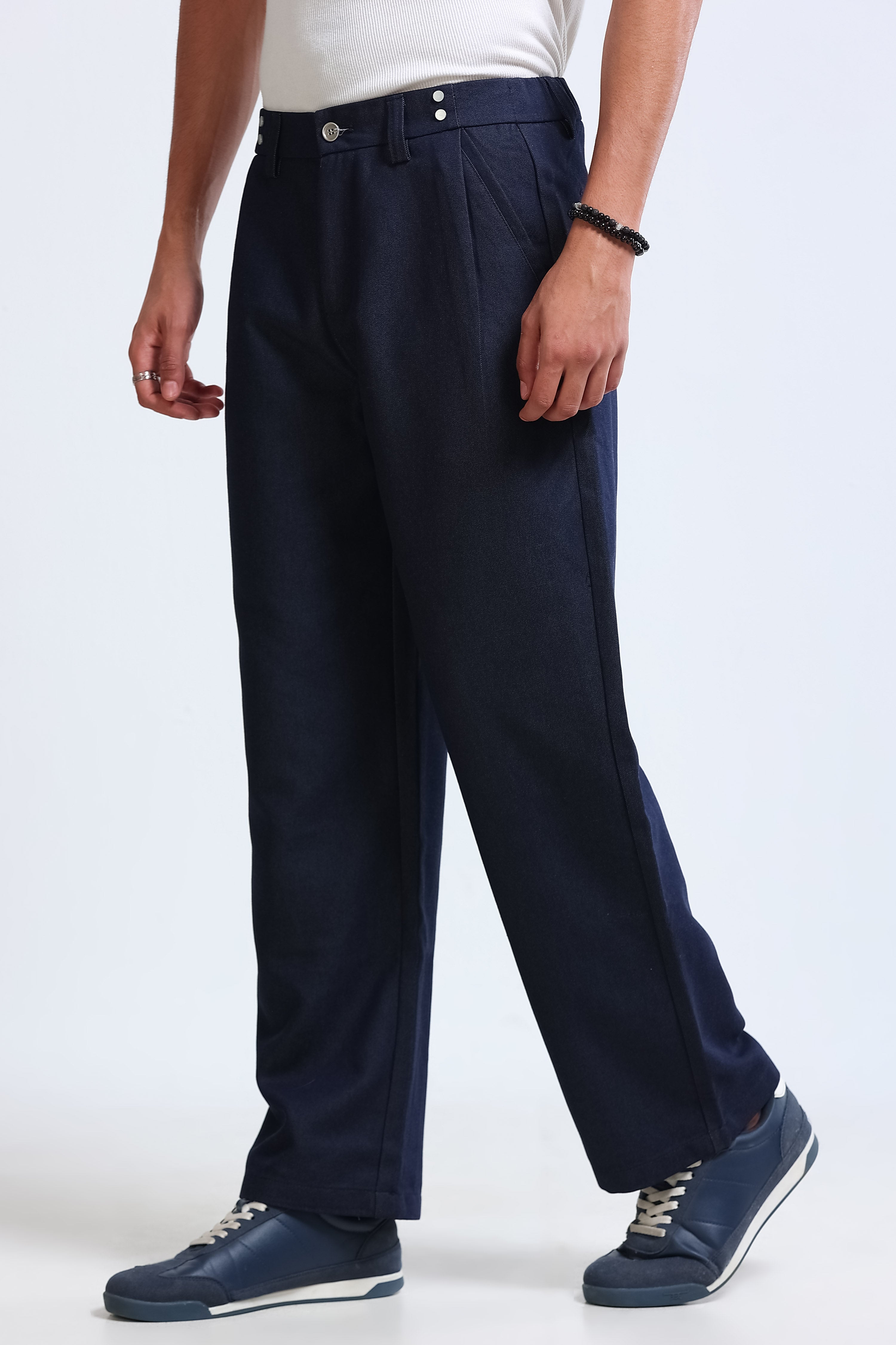 Men Blue Casual Trousers