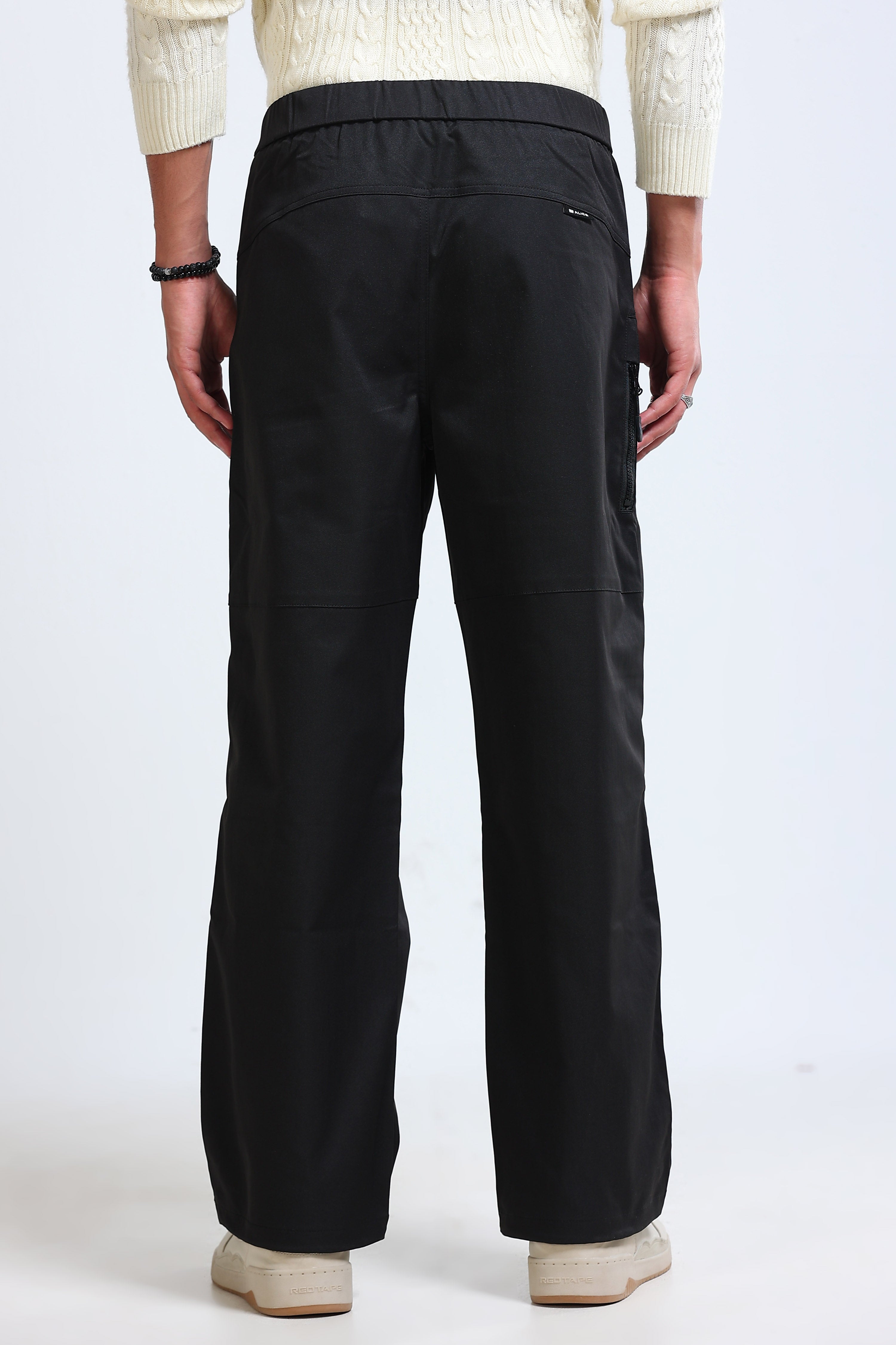 Men Black Cargo Pants