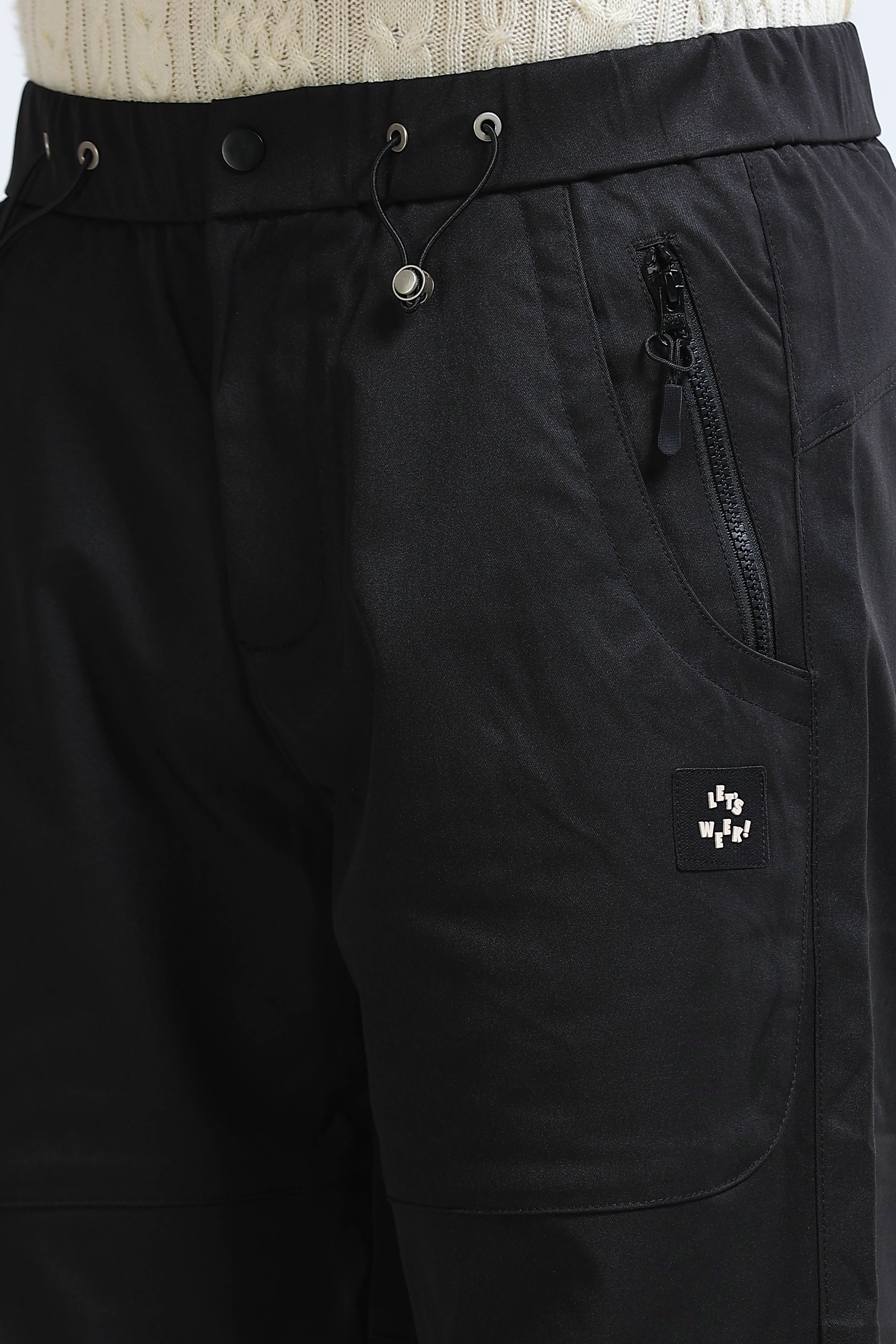 Men Black Cargo Pants