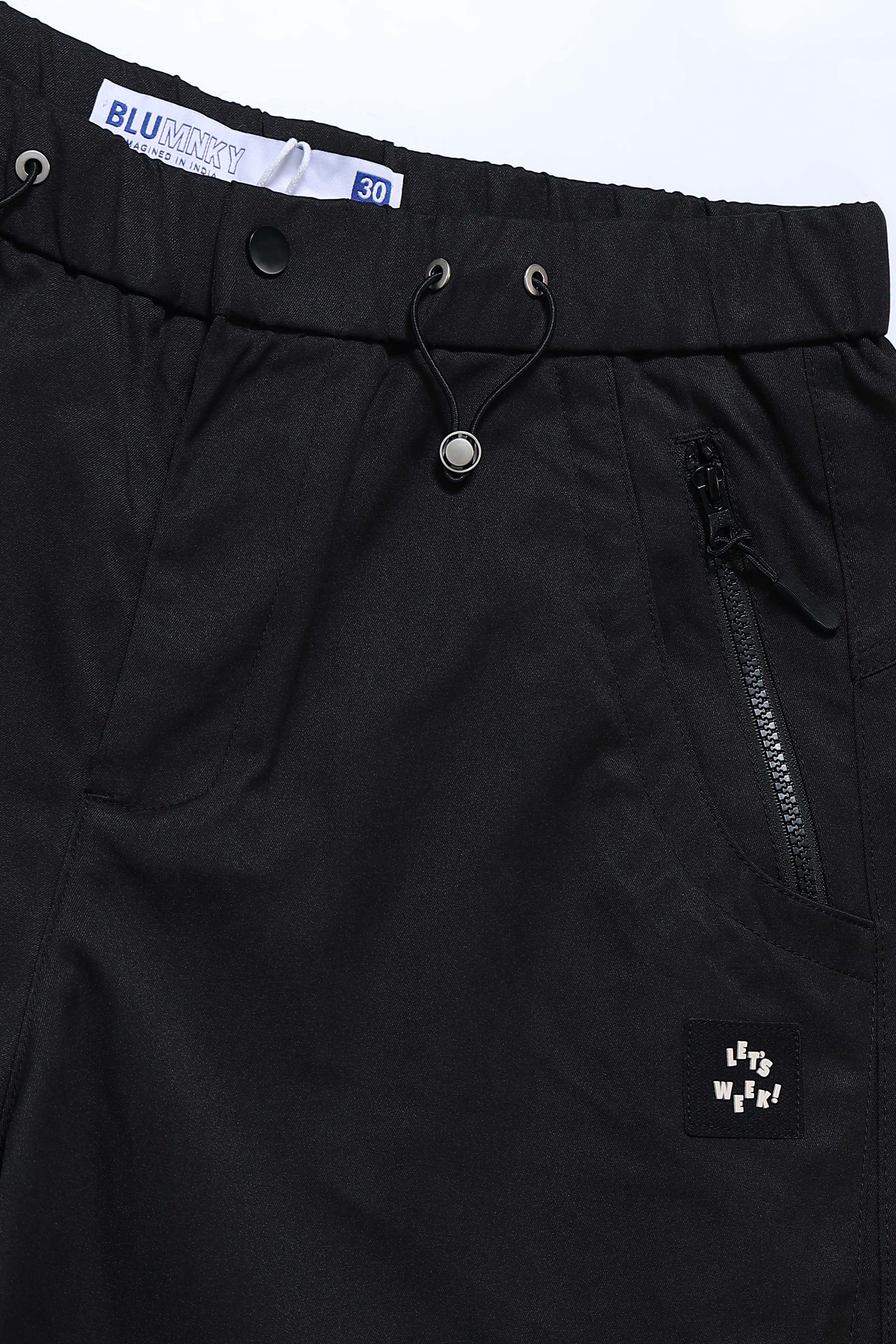 Men Black Cargo Pants