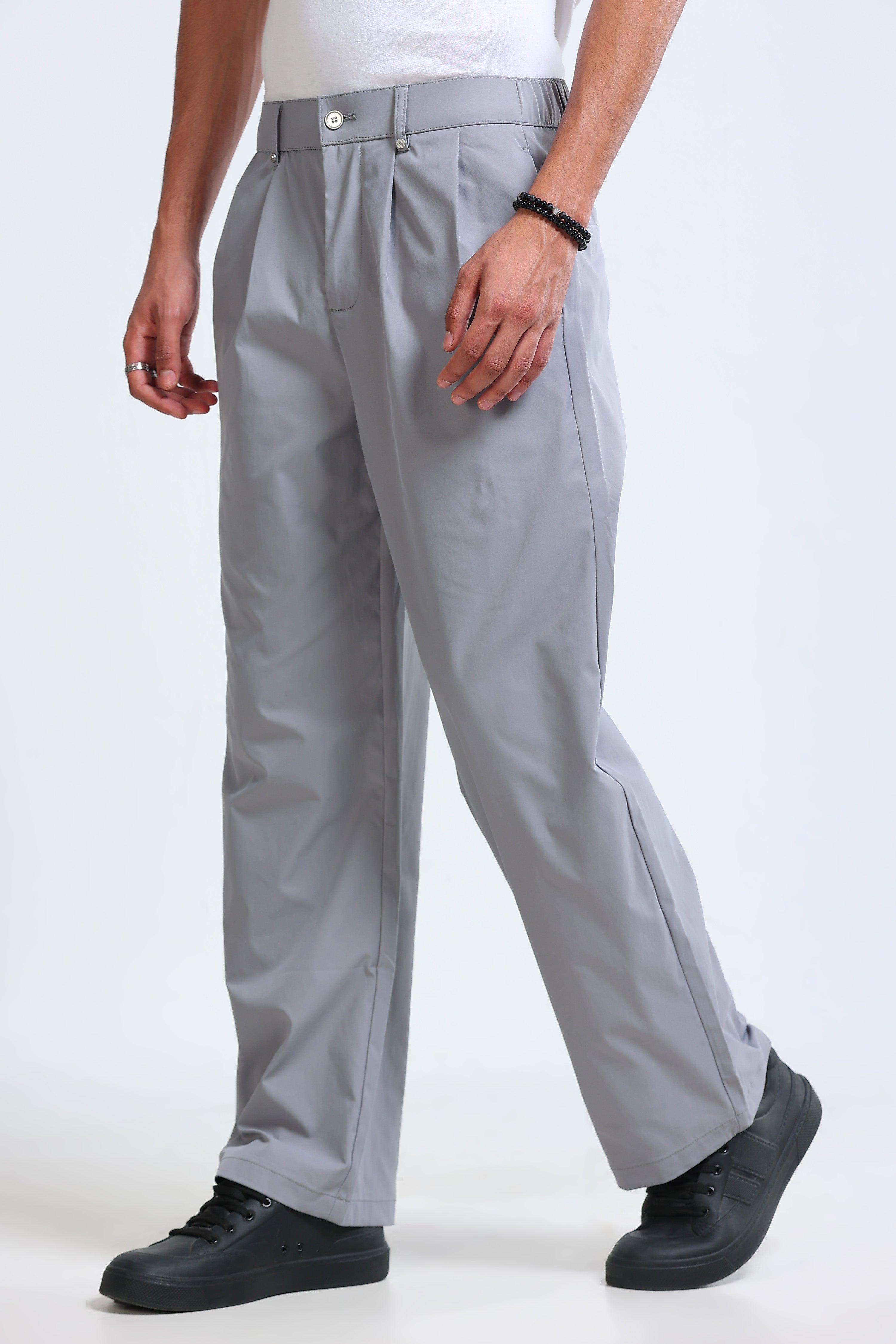 Men Grey Casual Pants