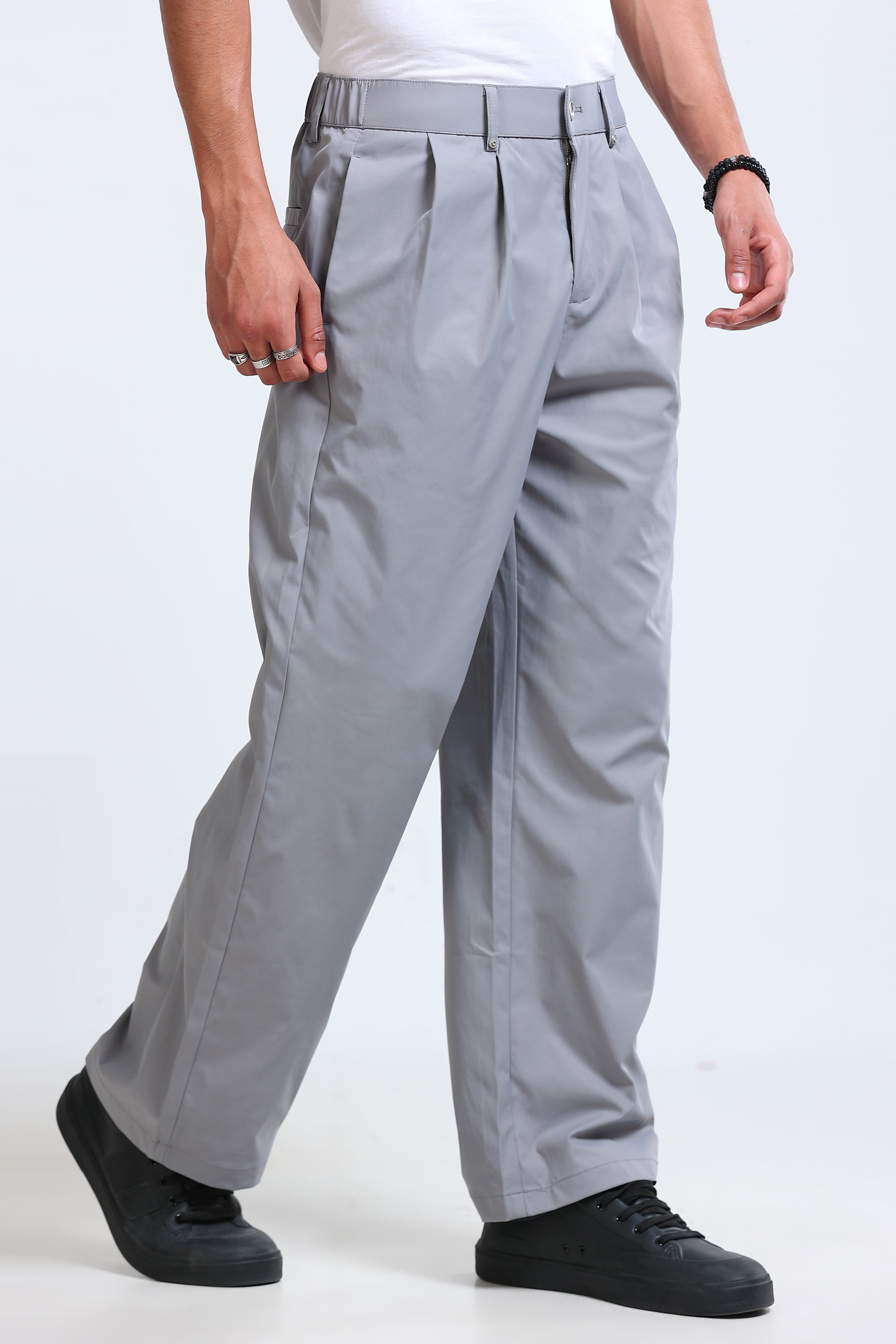 Men Grey Casual Pants