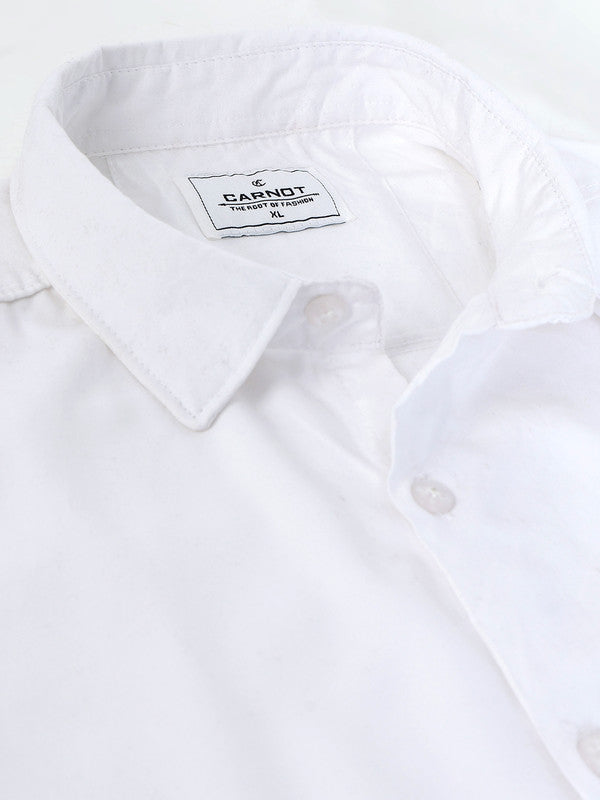 Men White Casual Shirt