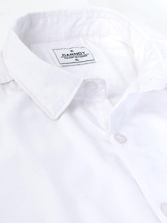 Men White Casual Shirt