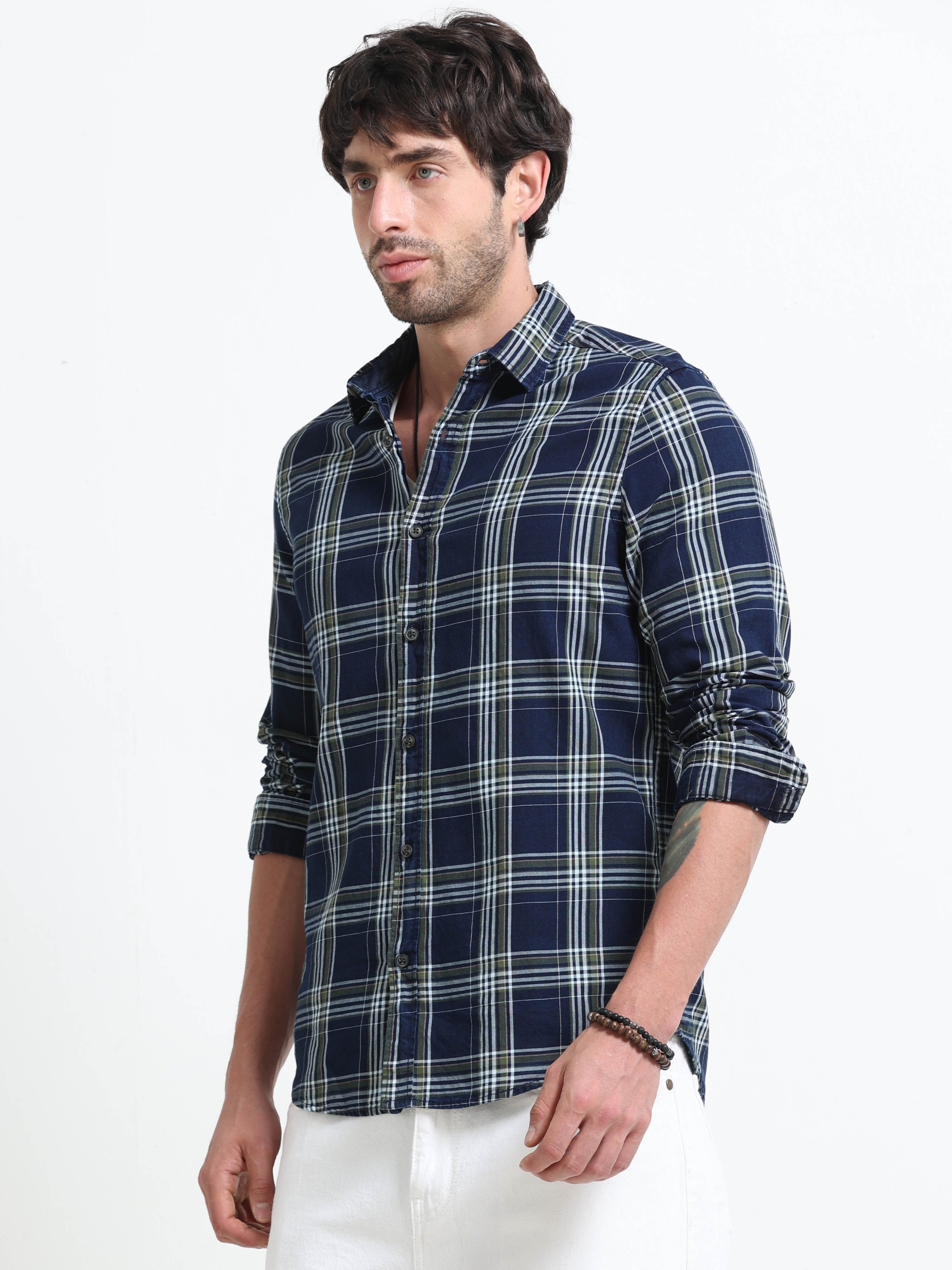 Men Carol Check Shirt