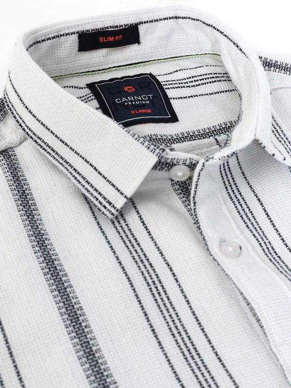 Men White Casual Shirt