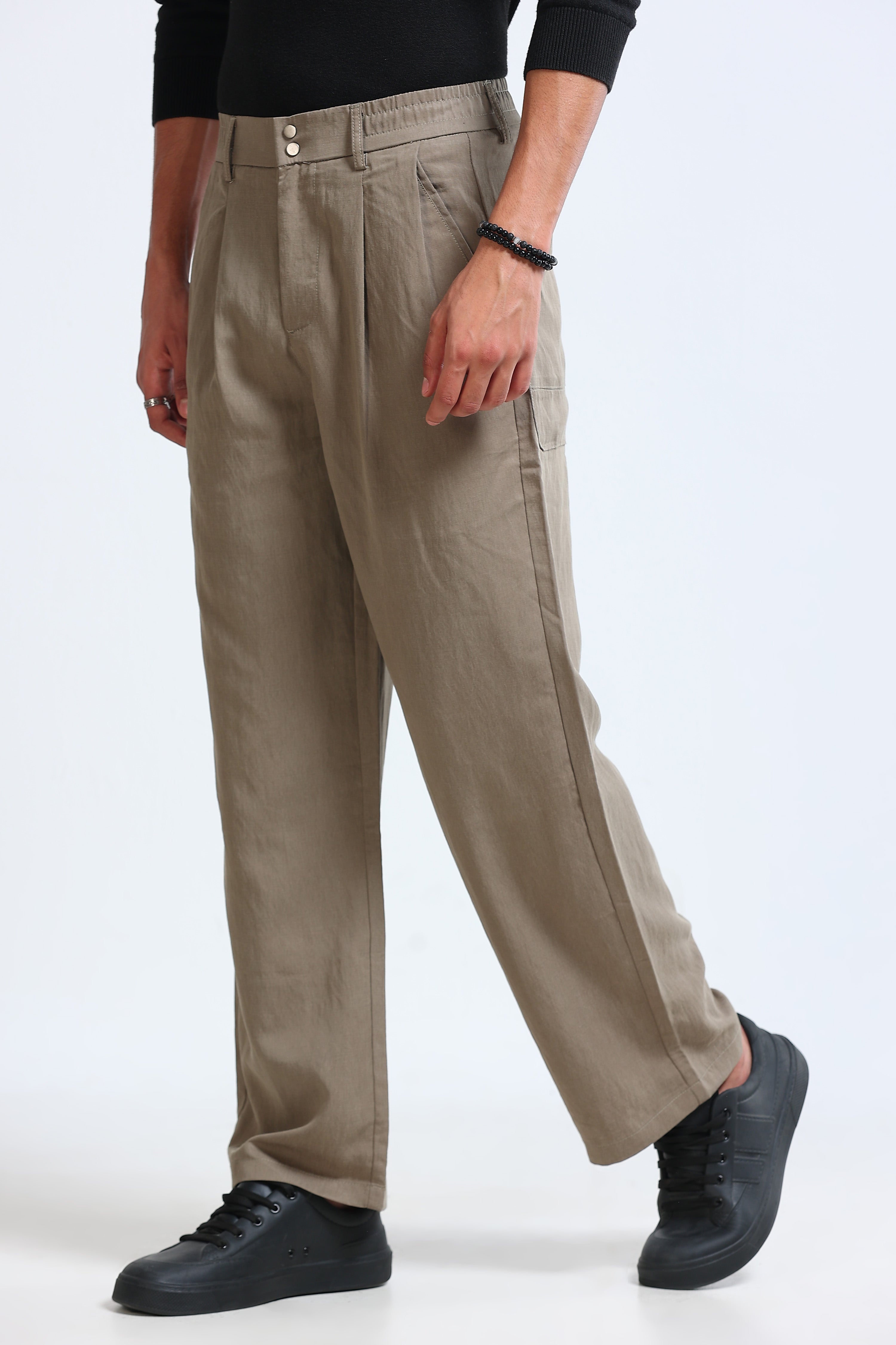 Men Olive Everyday Trousers
