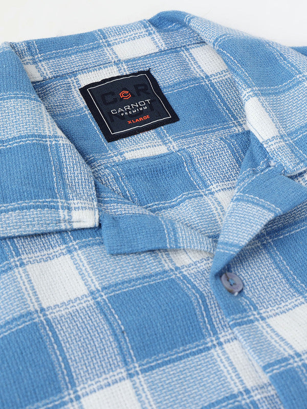 Men Blue Casual Shirt