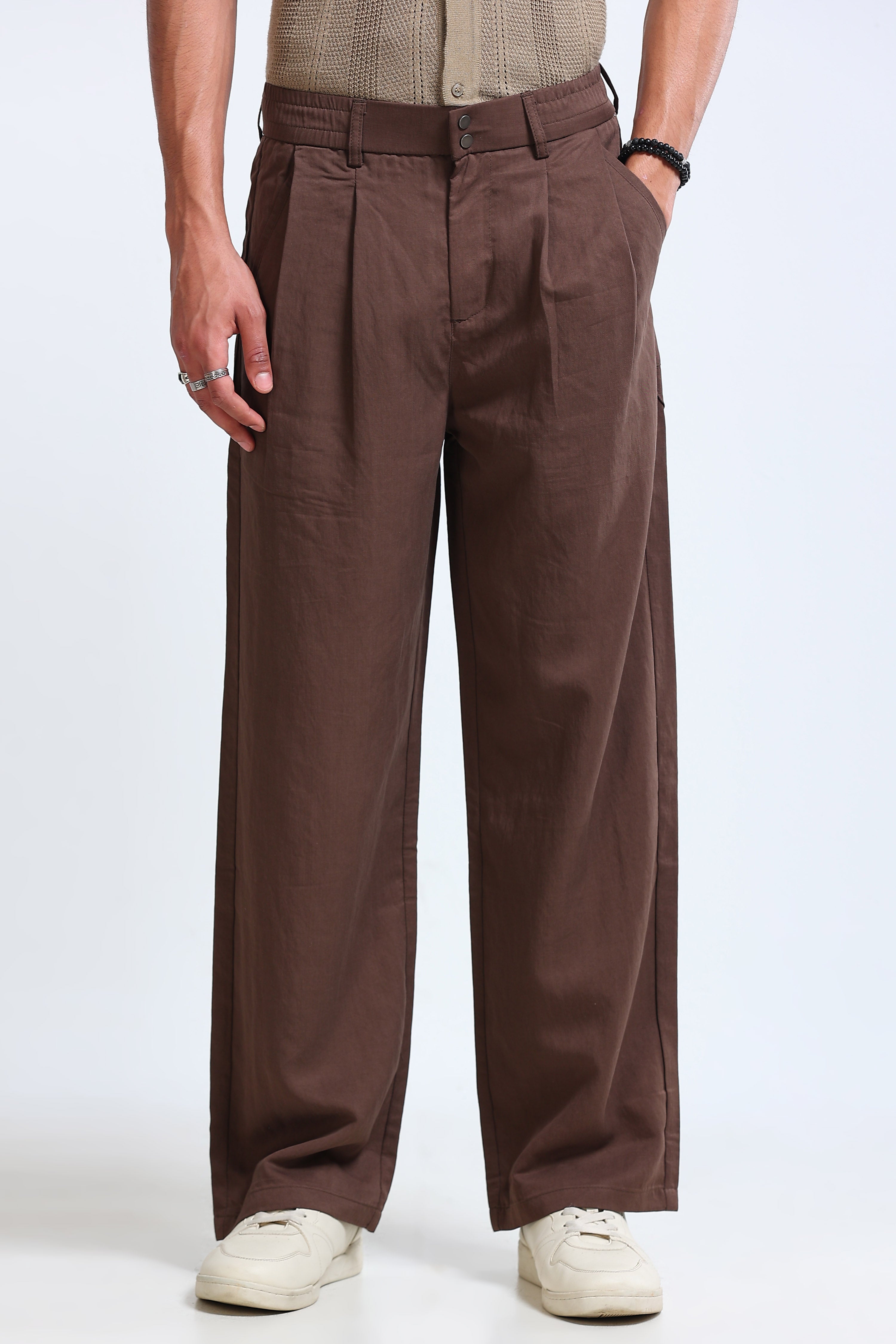 Men Brown Everyday Trousers