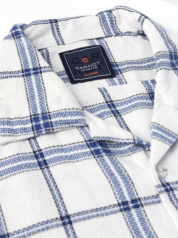 Men Blue Casual Shirt
