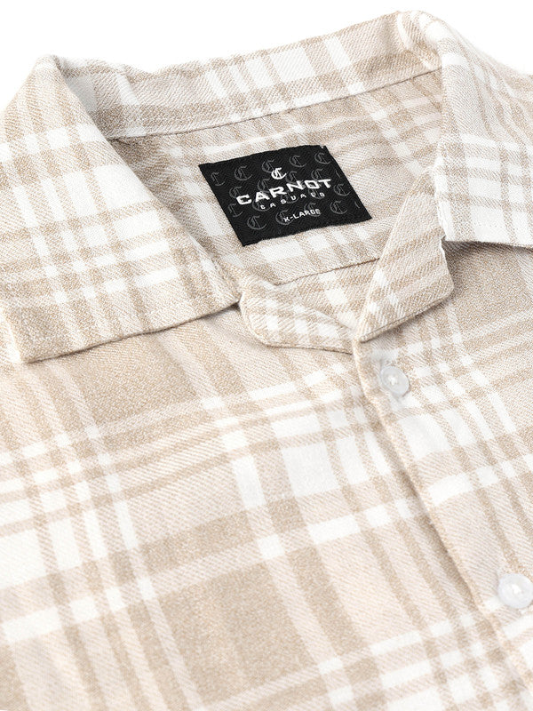 Men Khaki Casual Shirt