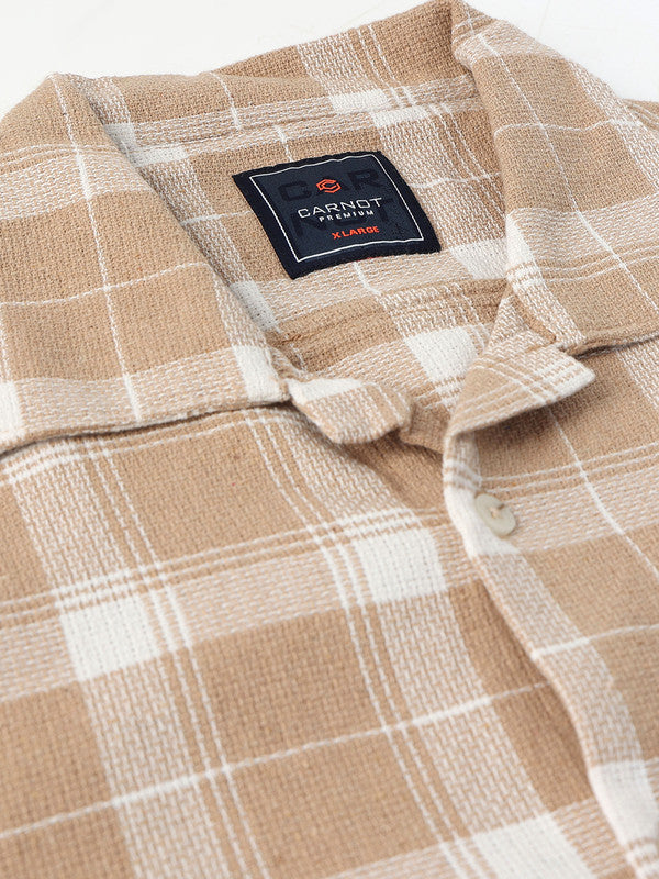 Men Beige Casual Shirt