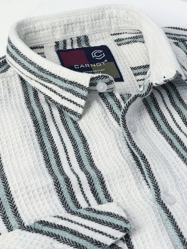 Men White Casual Shirt