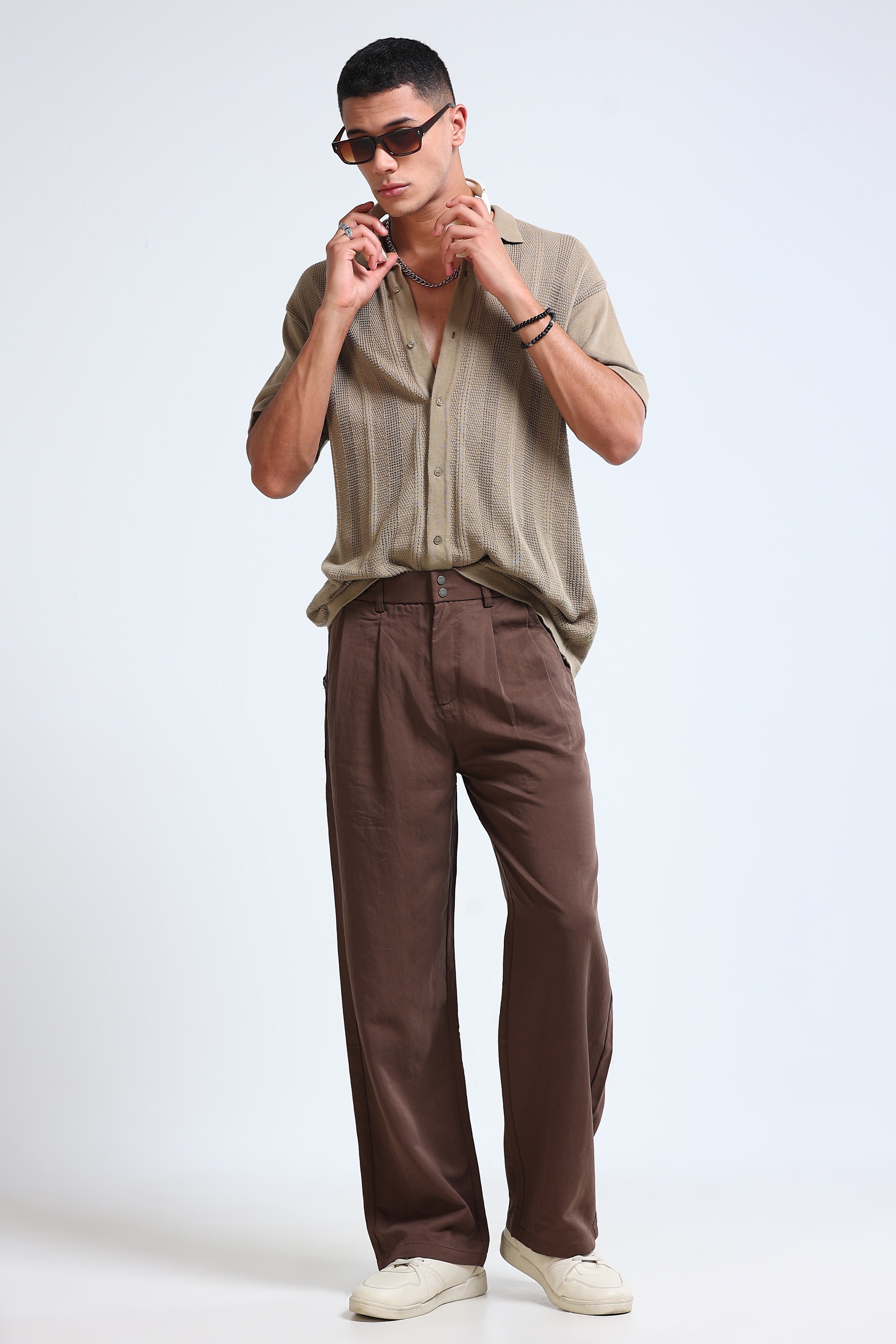 Men Brown Everyday Trousers